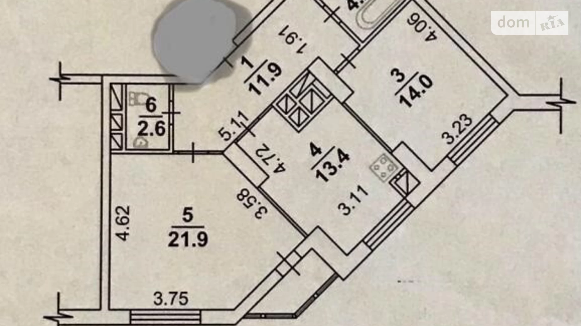 Продается 2-комнатная квартира 70 кв. м в Киеве, ул. Александра Мишуги, 12