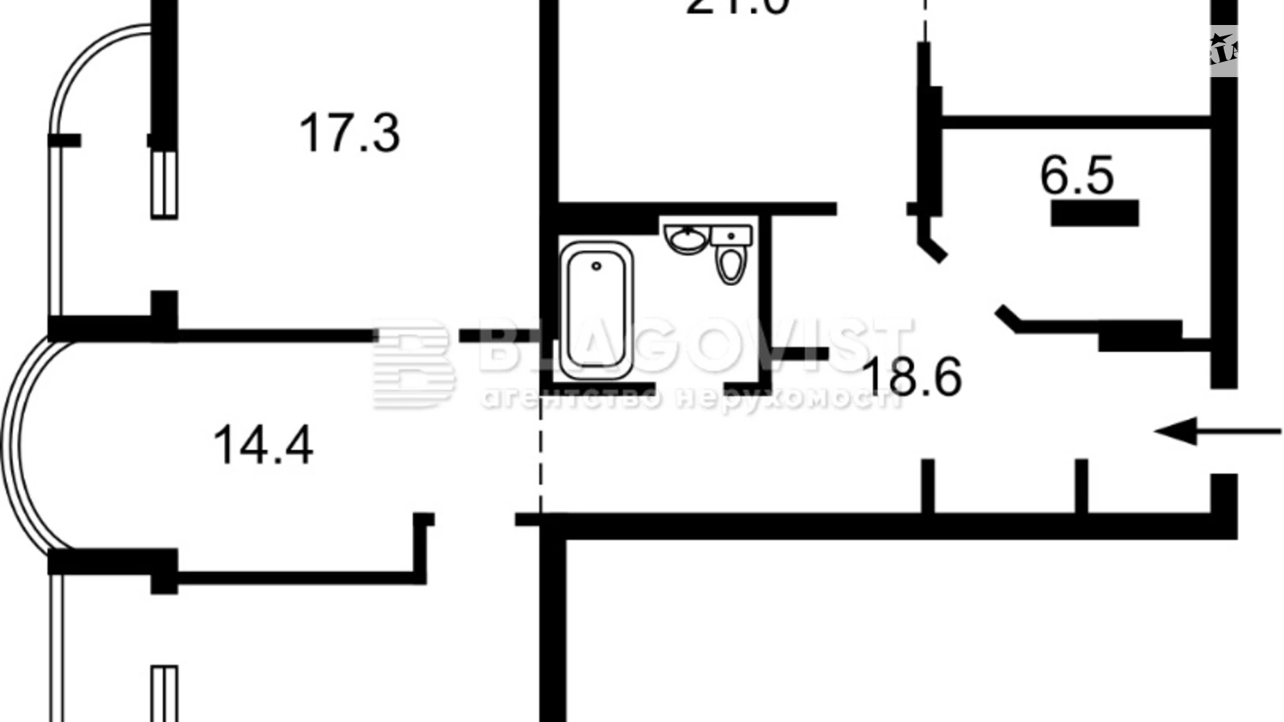 Продается 3-комнатная квартира 117 кв. м в Киеве, пер. Лабораторный, 6