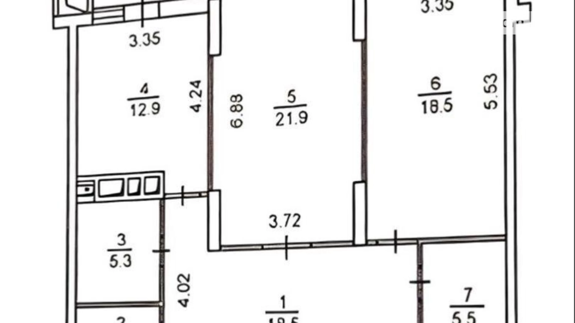 Продається 2-кімнатна квартира 83 кв. м у Києві, вул. Чорних Запорожців(Петра Запорожця), 26А