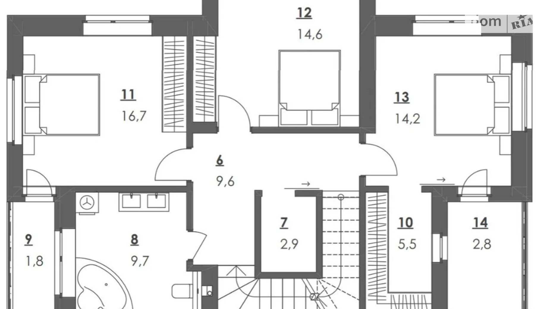 Продается дом на 2 этажа 138.2 кв. м с камином,  - фото 2