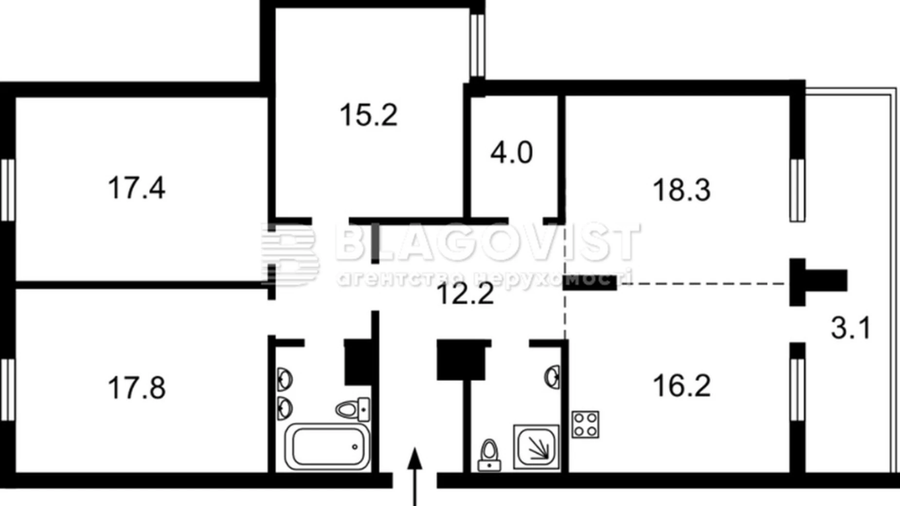 Продается 4-комнатная квартира 118 кв. м в Киеве, ул. Никольско-Слободская, 11 - фото 4