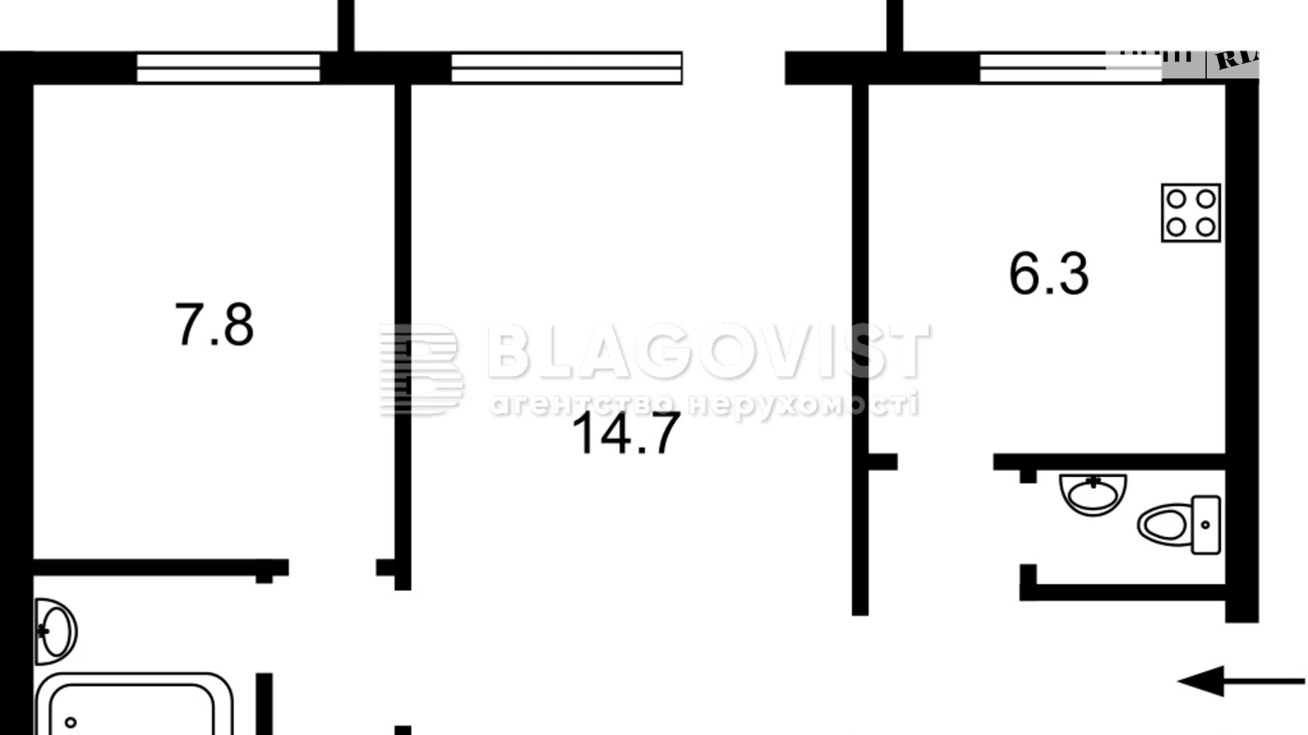 Продается 2-комнатная квартира 40 кв. м в Киеве, ул. Васильевская, 114 - фото 4