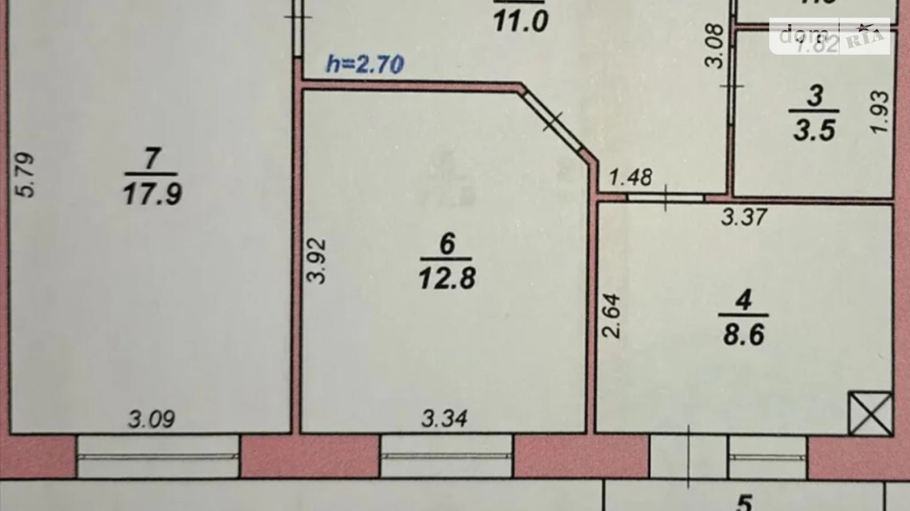 Продается 2-комнатная квартира 56 кв. м в Хмельницком, ул. Северная, 115