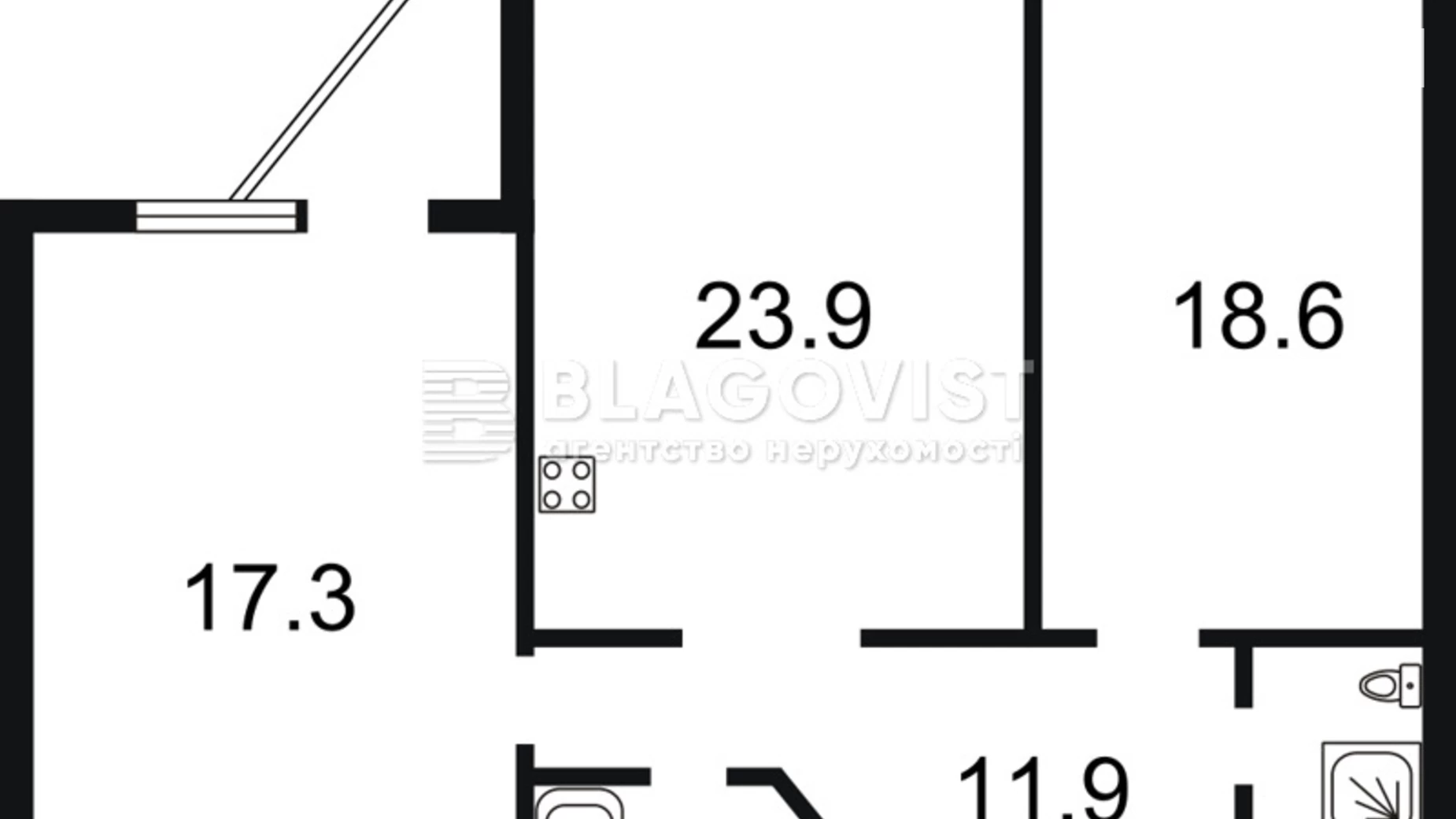 Продается 2-комнатная квартира 80.9 кв. м в Киеве, ул. Самойло Кошки(Маршала Конева), 7А