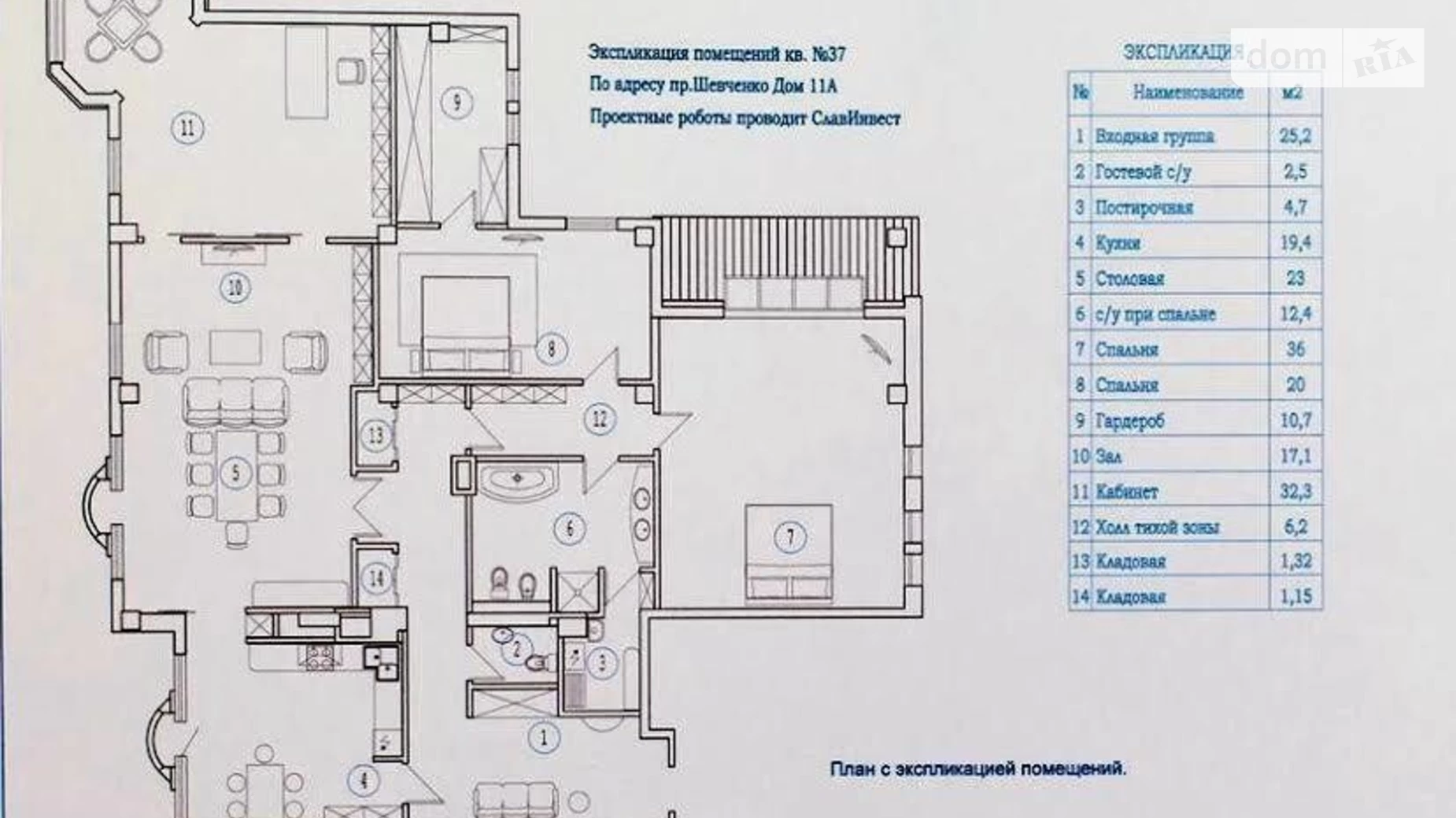 Продається 5-кімнатна квартира 217 кв. м у Києві, бул. Тараса Шевченка, 11