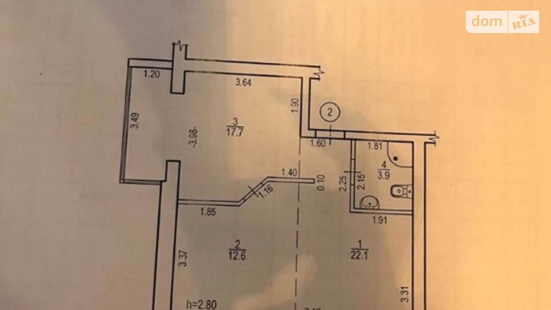 Продається 2-кімнатна квартира 58 кв. м у Дніпрі, вул. Набережна Перемоги, 62А