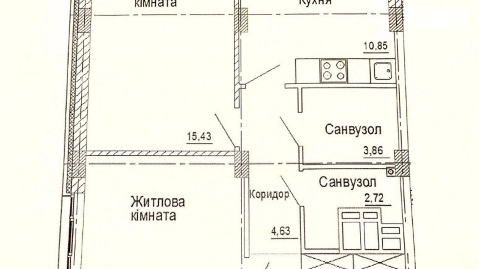 Продается 2-комнатная квартира 59 кв. м в Днепре, ул. Набережная Победы, 40Д