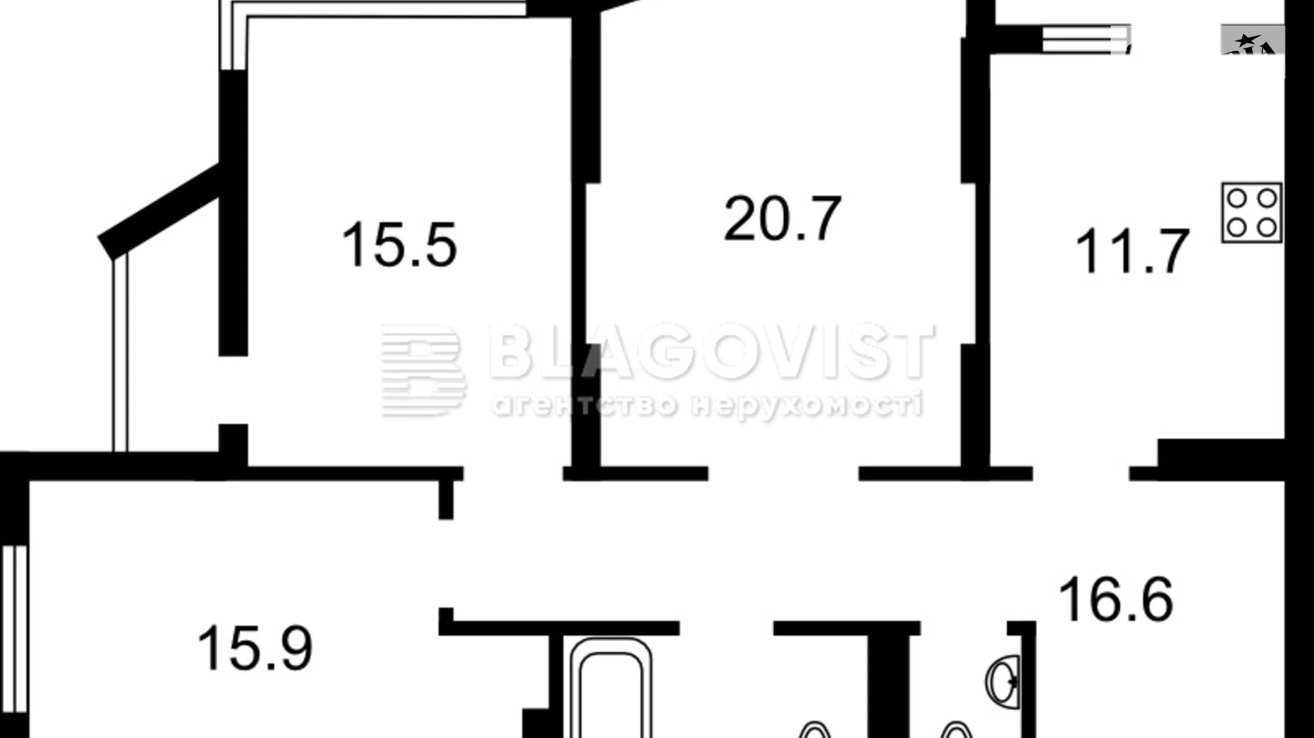 Продается 3-комнатная квартира 92.4 кв. м в Киеве, просп. Оболонский, 1 - фото 2