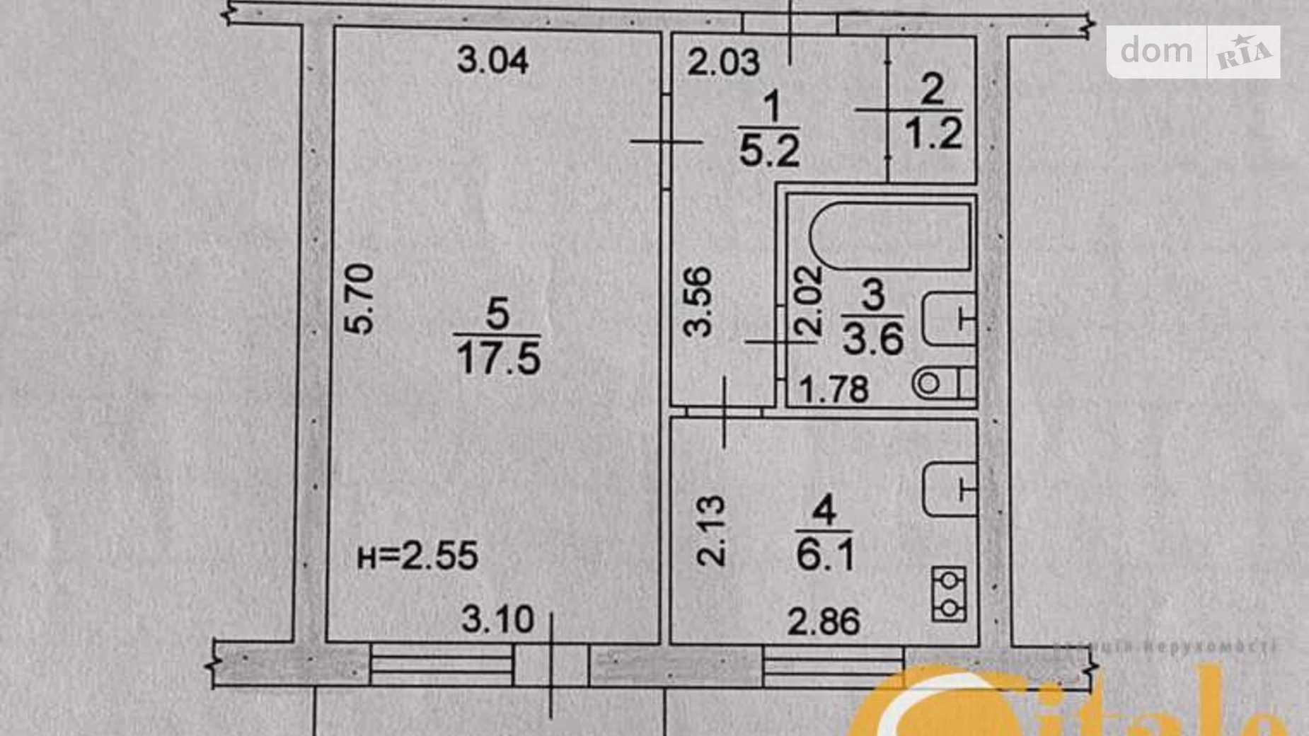 1-комнатная квартира 34.6 кв. м в Запорожье, ул. Товарищеская - фото 2