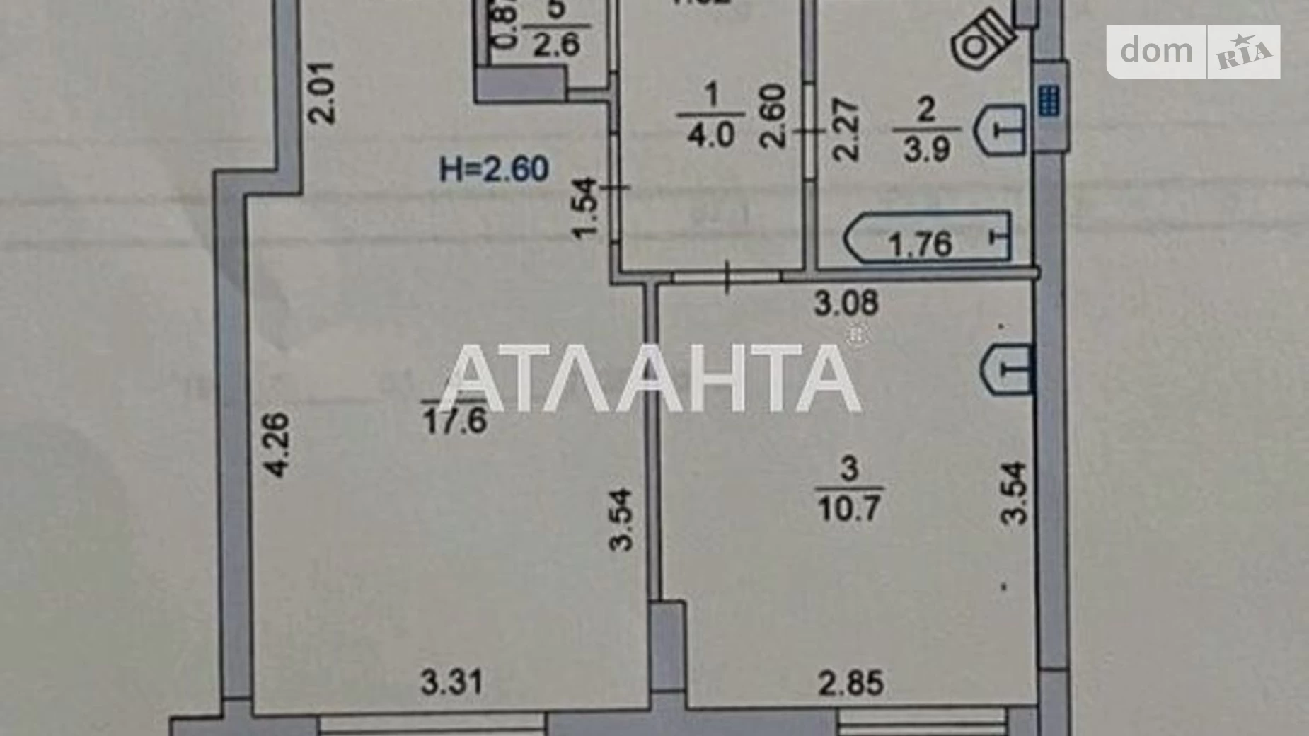 Продается 1-комнатная квартира 35 кв. м в Черноморске, ул. 1 Мая, 42А - фото 3