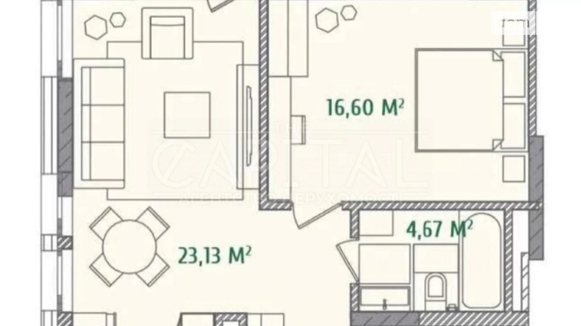 Продается 1-комнатная квартира 55 кв. м в Киеве, ул. Набережно-Крещатицкая, 21