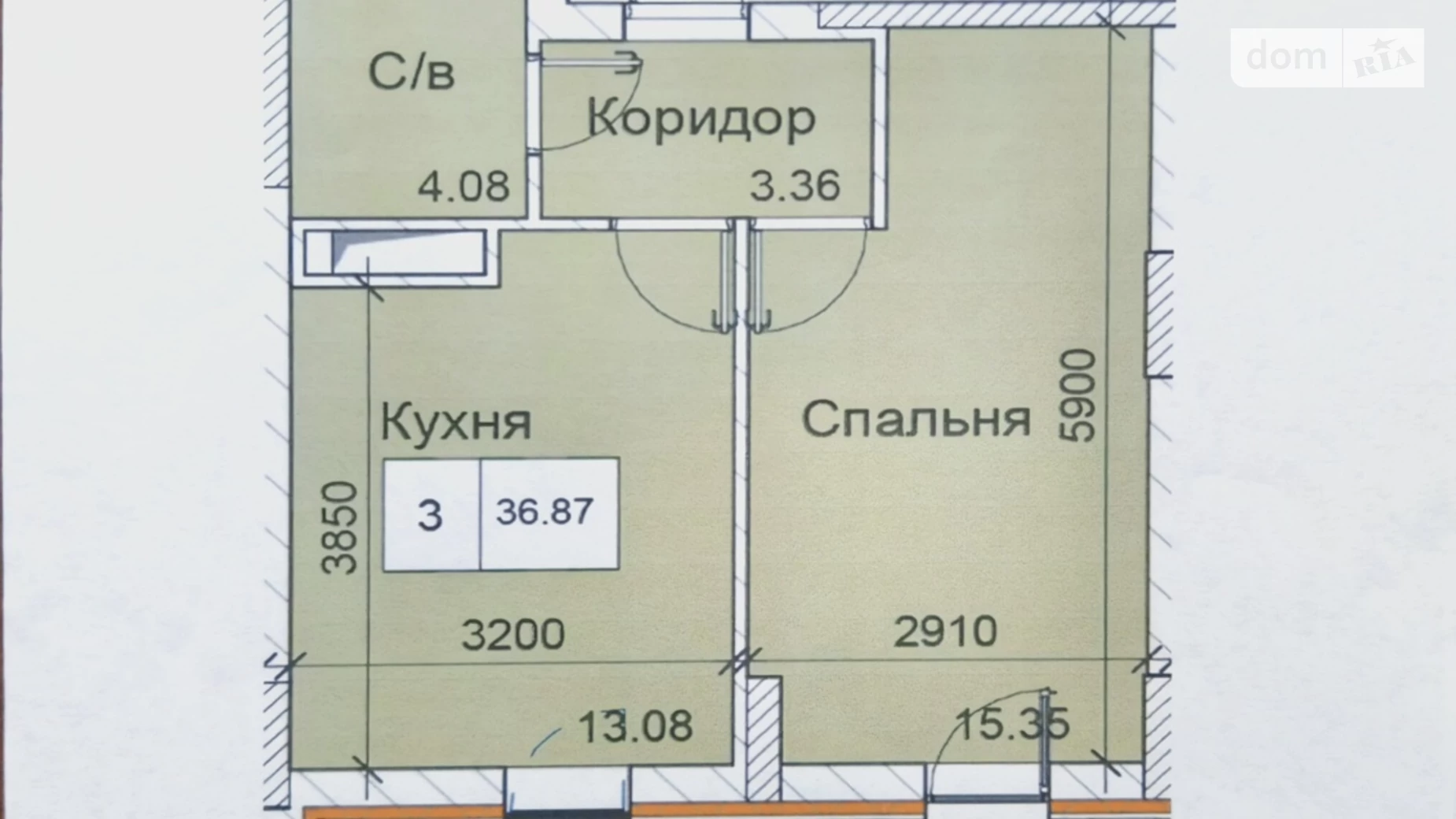 Продается 1-комнатная квартира 32.22 кв. м в Одессе, ул. Академика Сахарова, 55 - фото 5