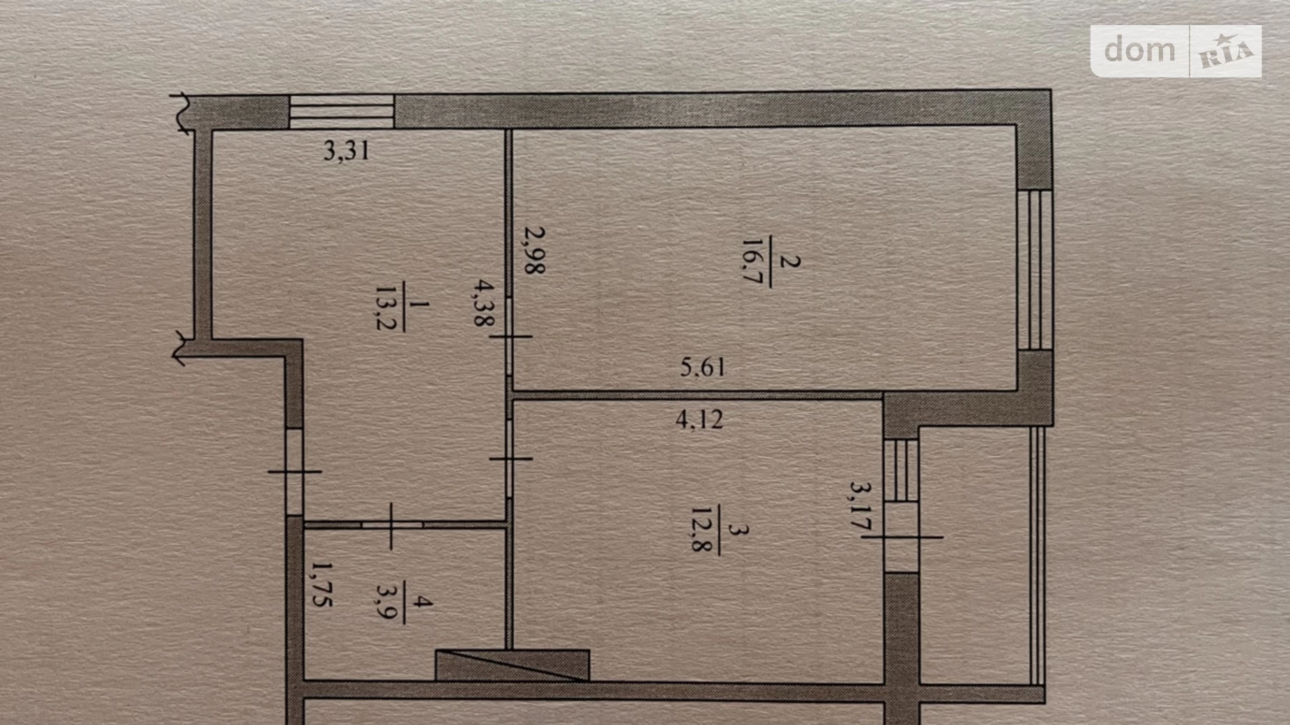 Продается 1-комнатная квартира 49 кв. м в Броварах, вул. Симоненко, 111