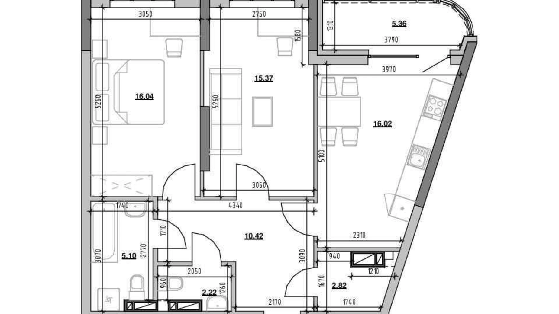 Продается 2-комнатная квартира 73 кв. м в Киеве, наб. Днепровская, 17В - фото 3