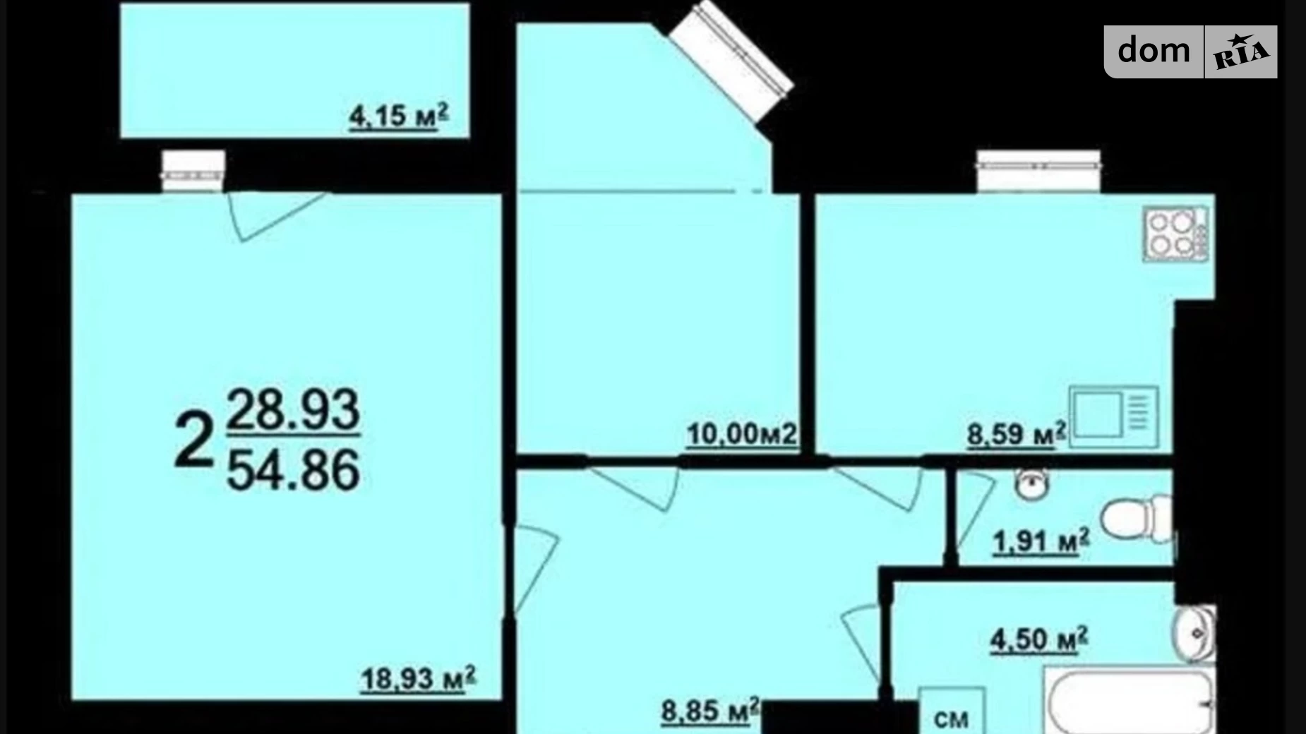 Продается 2-комнатная квартира 56 кв. м в Харькове, ул. Александра Зубарева