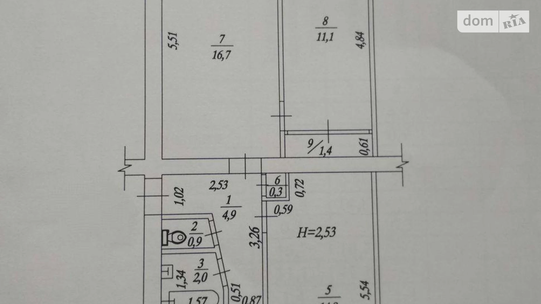 Продається 3-кімнатна квартира 60 кв. м у Харкові, Григорівське шосе, 83В