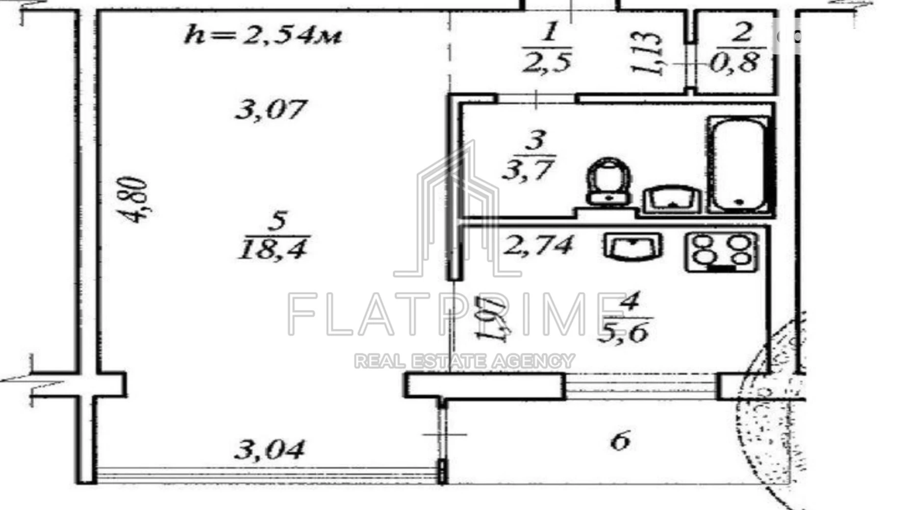 Продается 1-комнатная квартира 31.8 кв. м в Киеве, ул. Евгения Сверстюка, 8