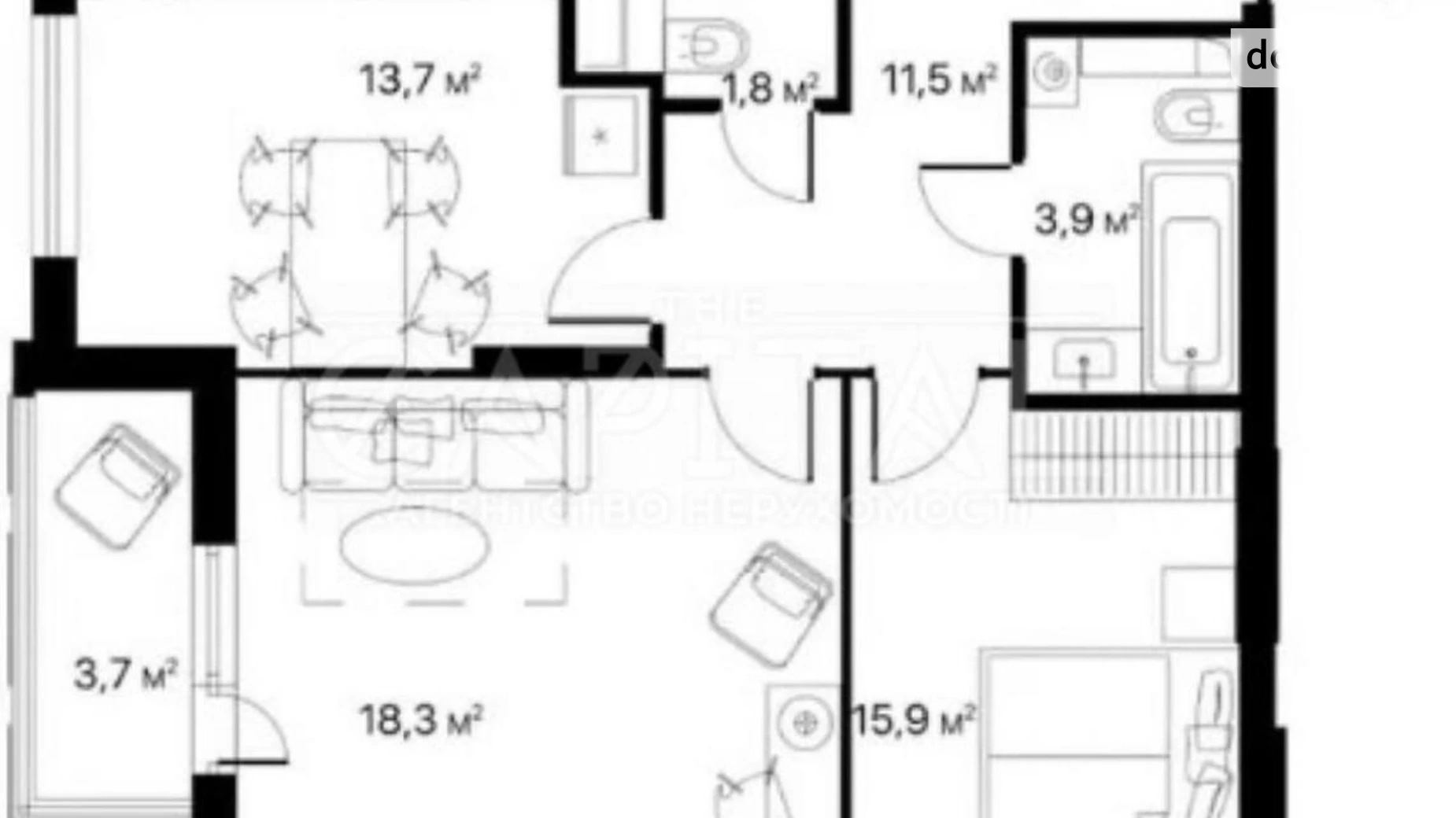 Продается 3-комнатная квартира 76 кв. м в Киеве, ул. Предславинская, 26А - фото 2