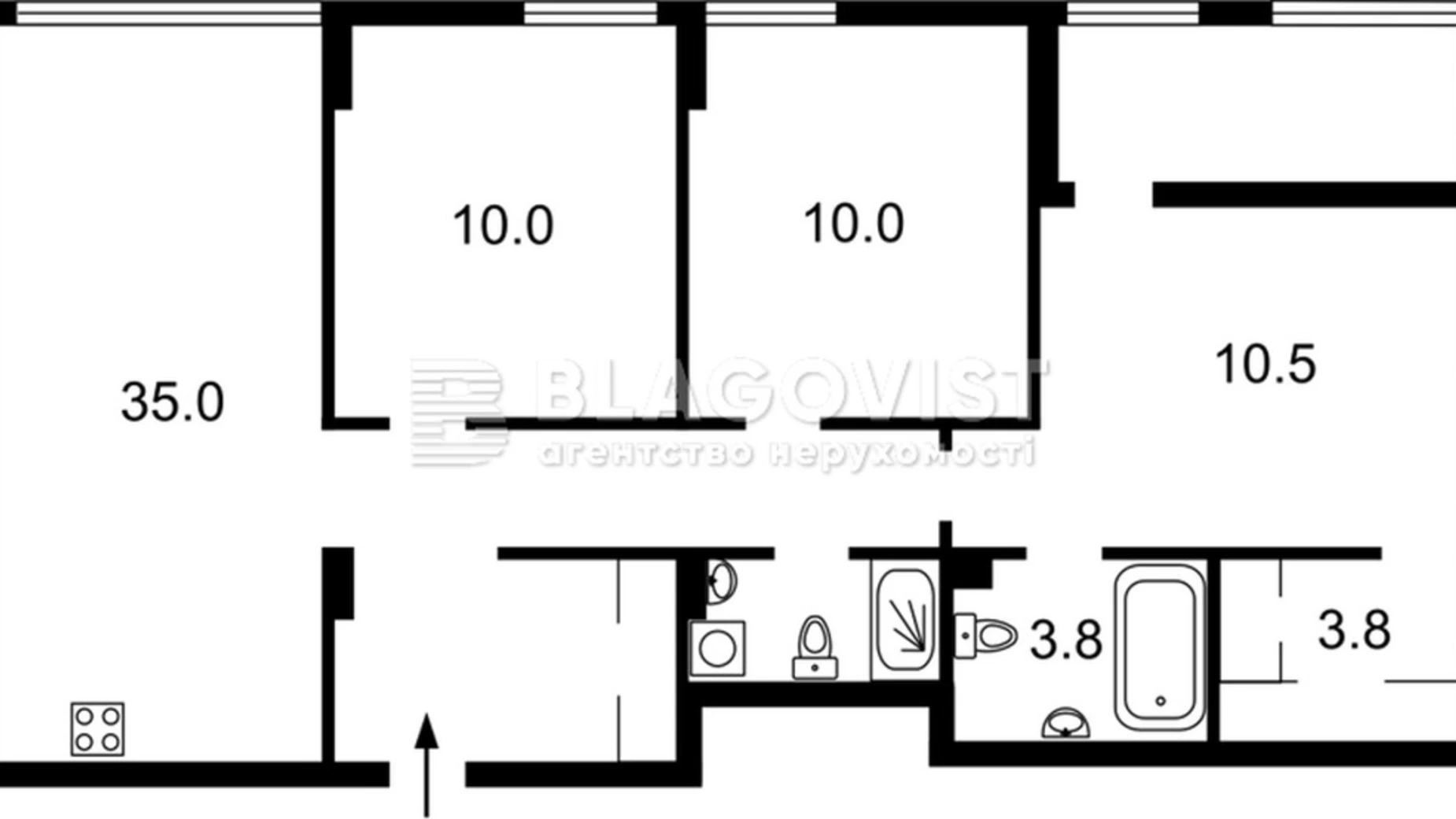 Продается 3-комнатная квартира 85 кв. м в Киеве, ул. Салютная, 2Б - фото 2