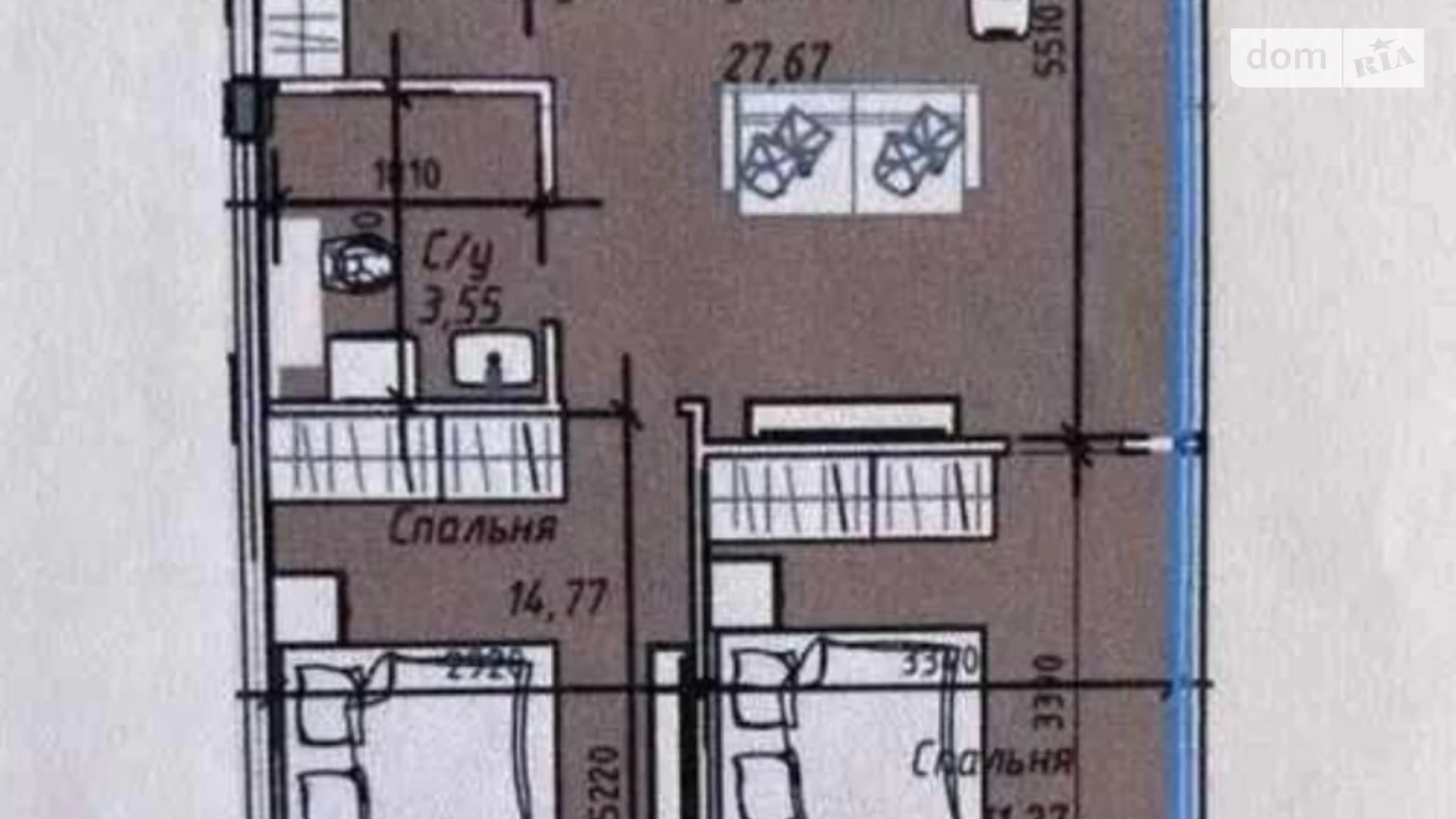 Продается 2-комнатная квартира 58 кв. м в Одессе, ул. Приморская, 47