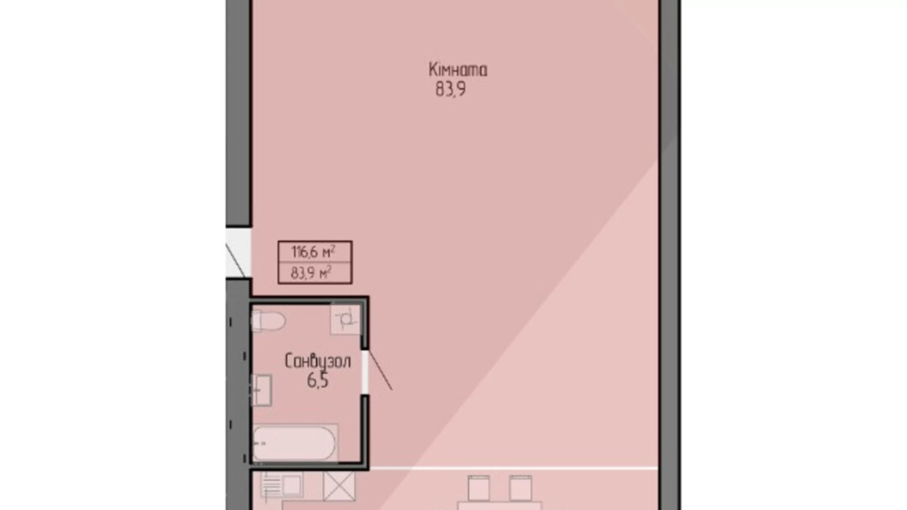 3-комнатная квартира 117 кв. м в Тернополе, ул. Урожайная, 22