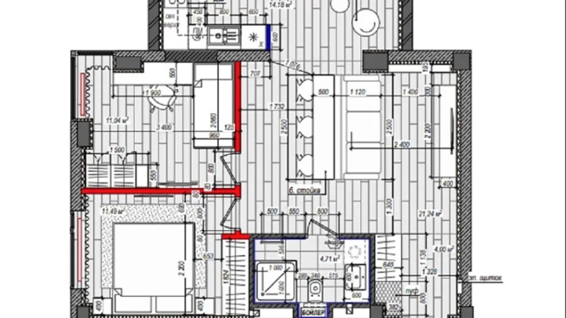 Продается 3-комнатная квартира 68 кв. м в Днепре, ул. Набережная Победы, 112Д