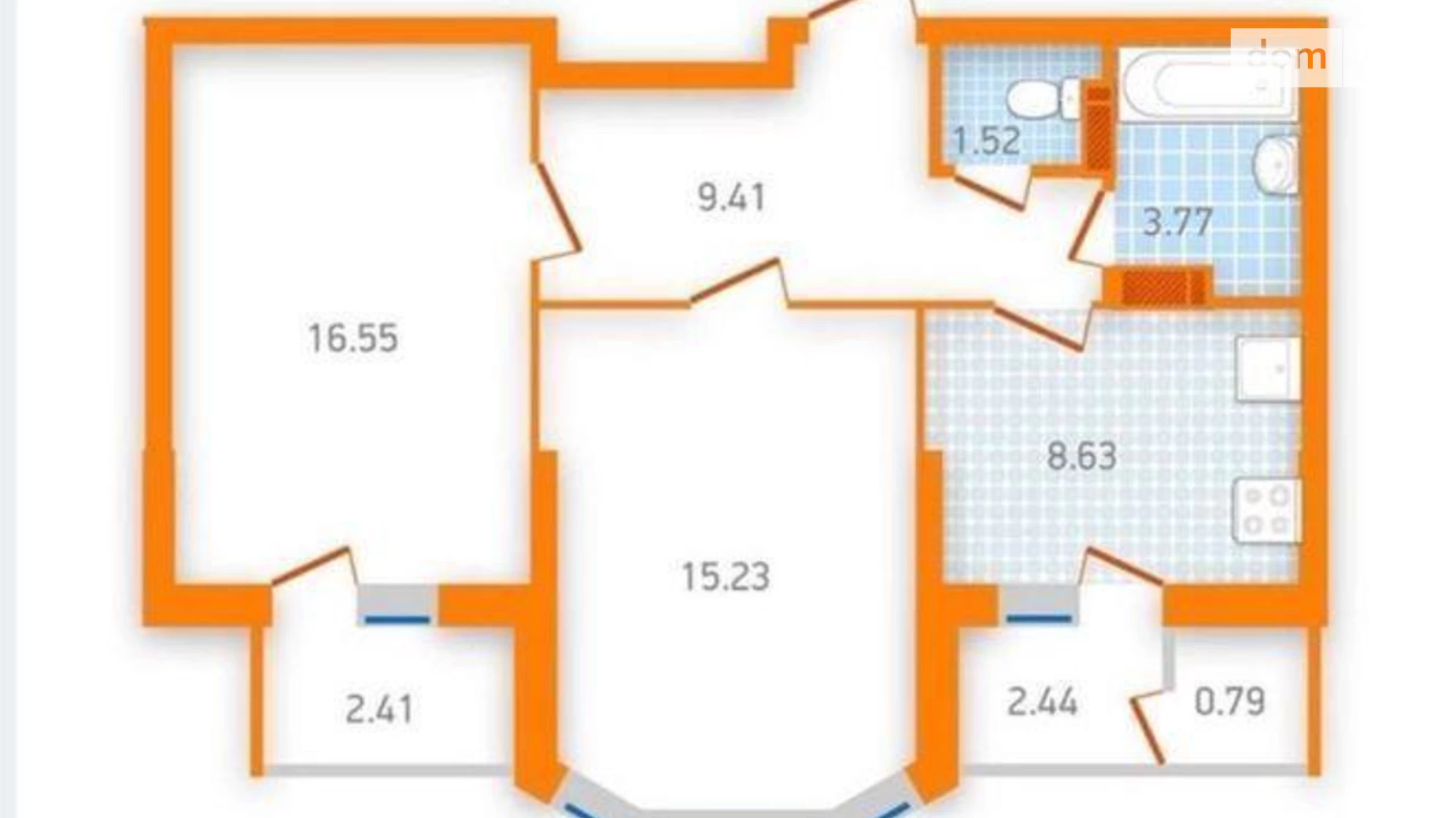 Продается 2-комнатная квартира 58 кв. м в Киеве, ул. Бориспольская, 40