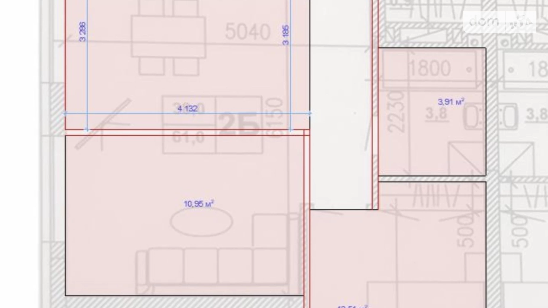 2-комнатная квартира 61 кв. м в Тернополе, ул. Подволочиское шоссе