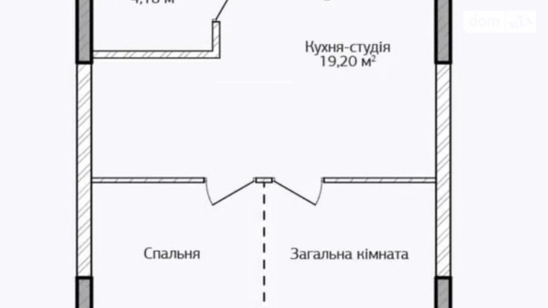 Продается 1-комнатная квартира 46.3 кв. м в Ирпене, ул. Университетская