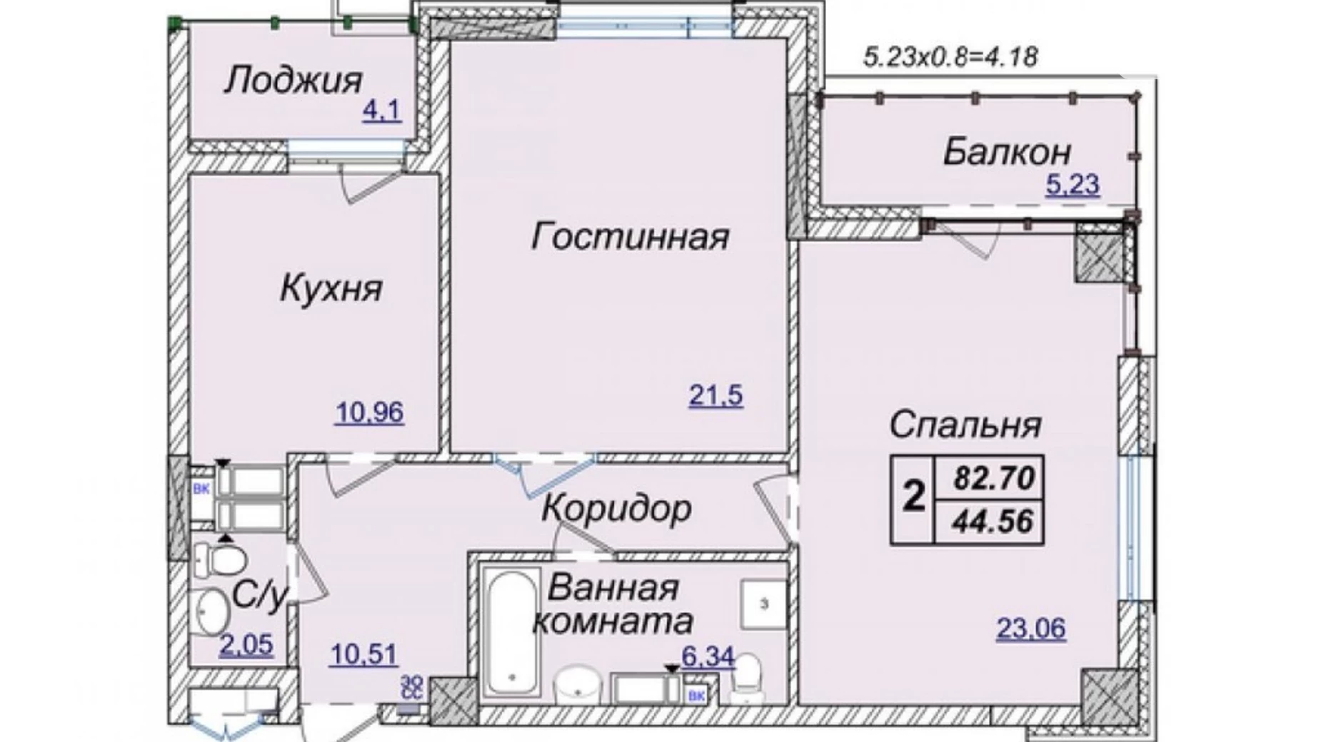 Продається 3-кімнатна квартира 82.7 кв. м у Києві, вул. Андрія Верхогляда(Драгомирова), 17В