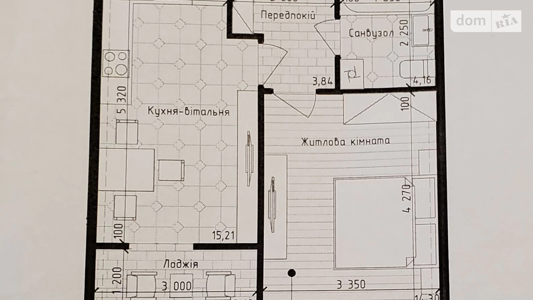 Продается 1-комнатная квартира 46.7 кв. м в Киеве, ул. Михаила Дерегуса(Янтарная), 42 - фото 2
