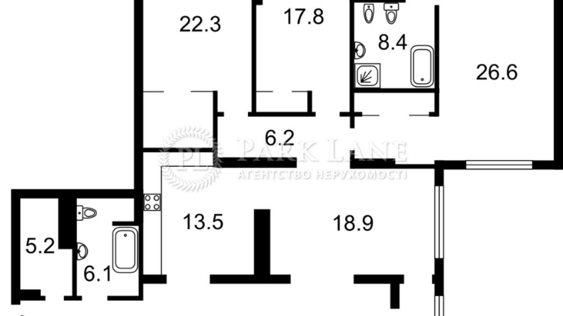 Продается 4-комнатная квартира 172 кв. м в Киеве, ул. Генерала Шаповала(Механизаторов), 2