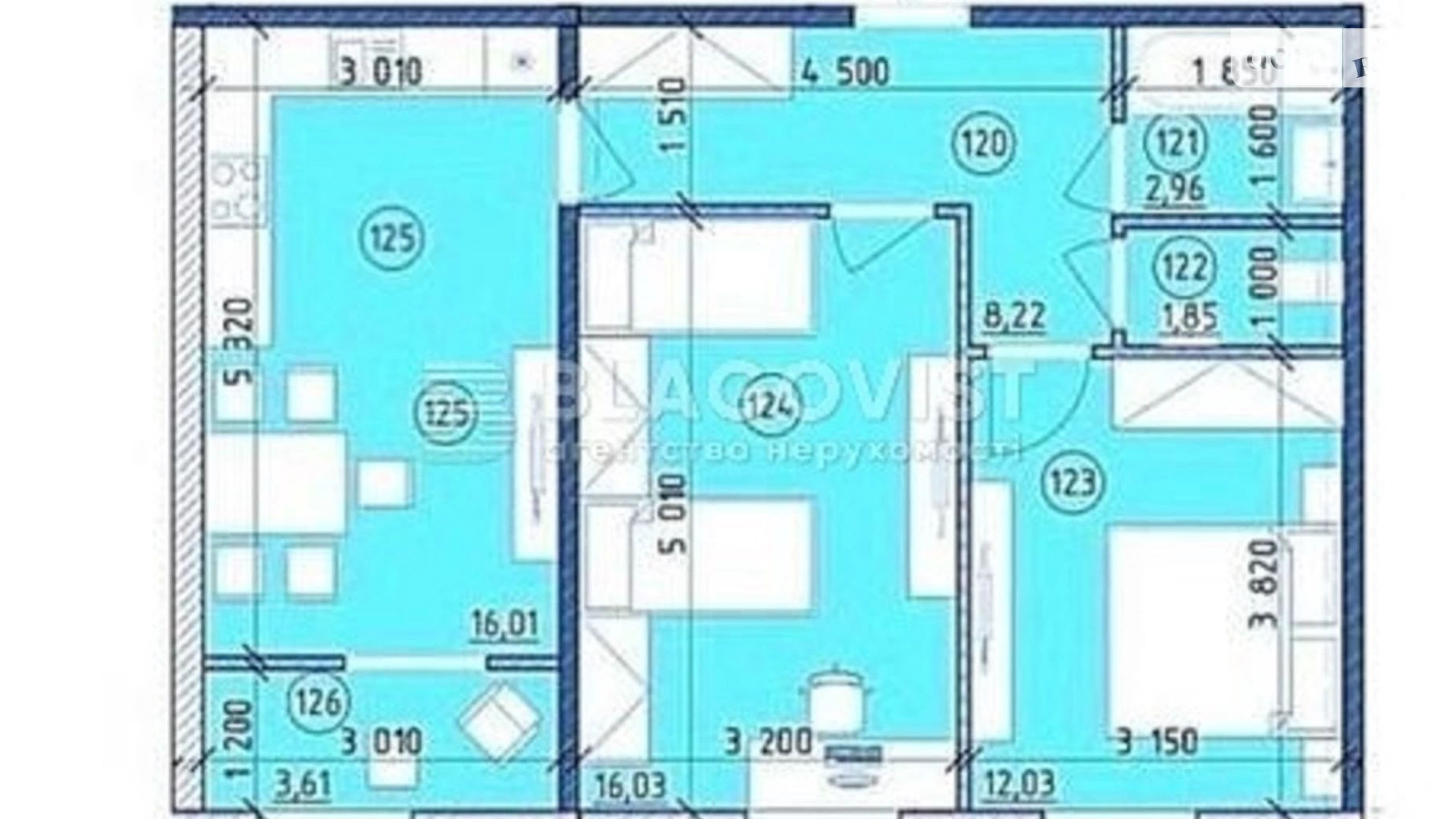 Продается 2-комнатная квартира 60 кв. м в Киеве, ул. Михаила Максимовича, 24В - фото 2