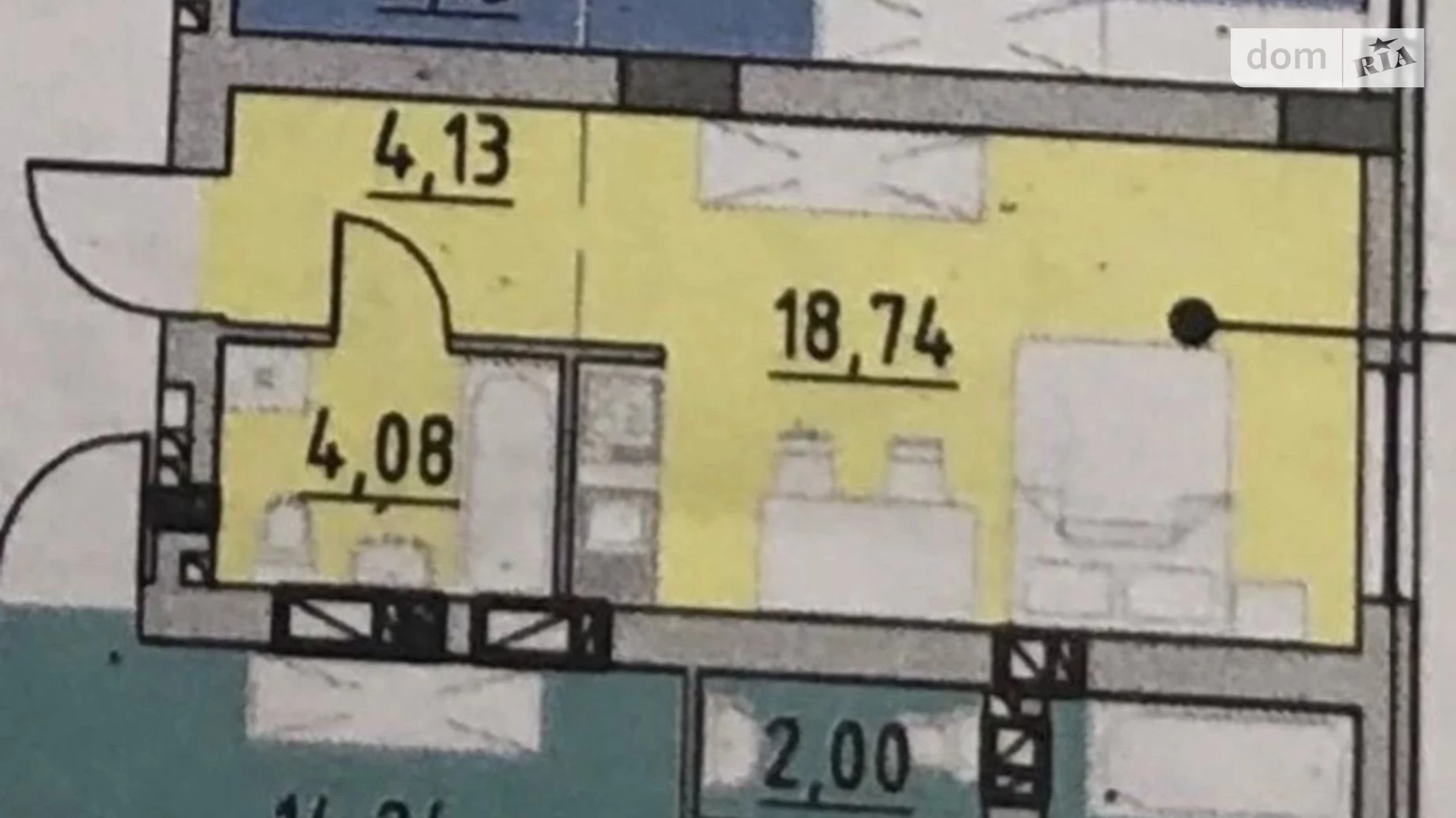 Продается 1-комнатная квартира 27 кв. м в Львове, ул. Рудненская, 8 - фото 2