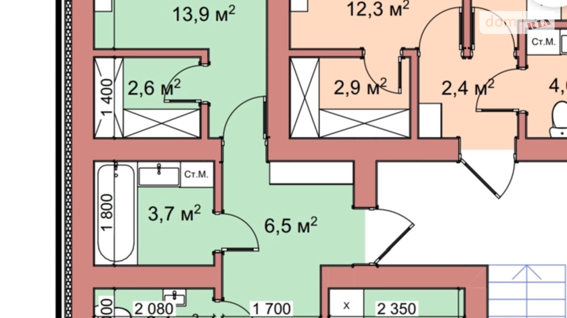 Продается 2-комнатная квартира 59.1 кв. м в Ровно, ул. Фабричная - фото 5