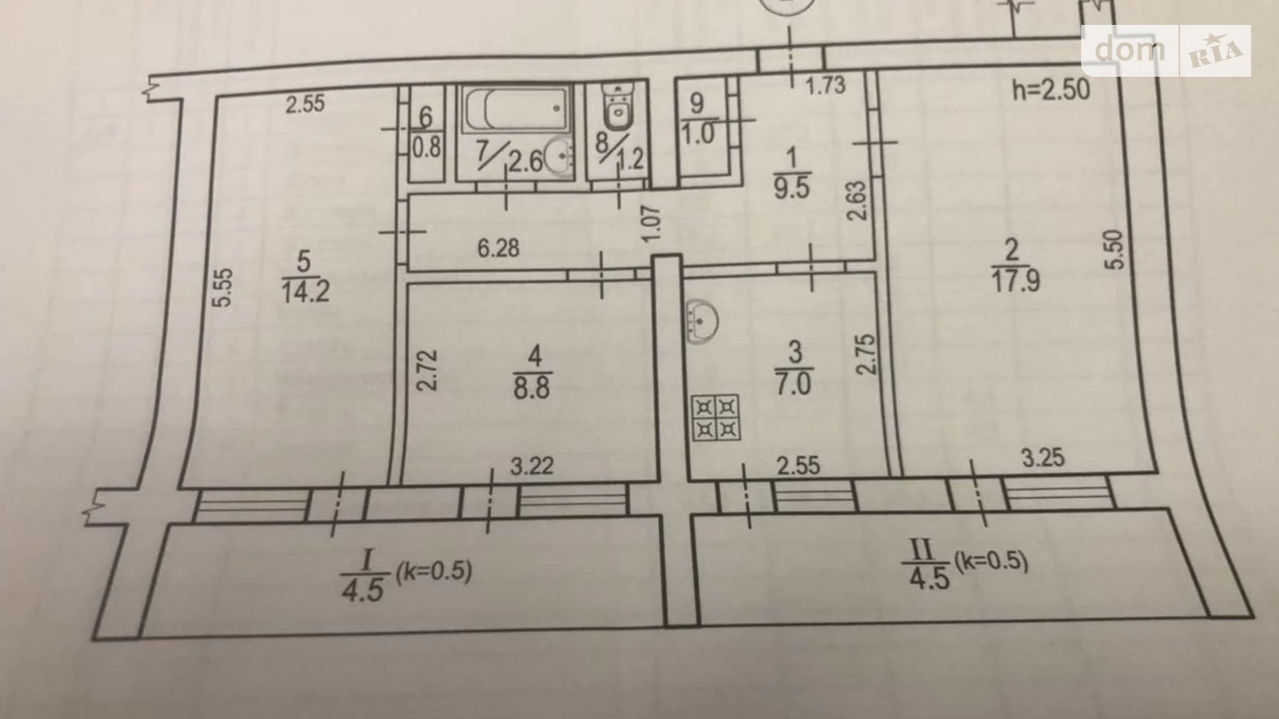 Продается 3-комнатная квартира 71 кв. м в Днепре, ул. Професора Герасюты(Каверина), 1