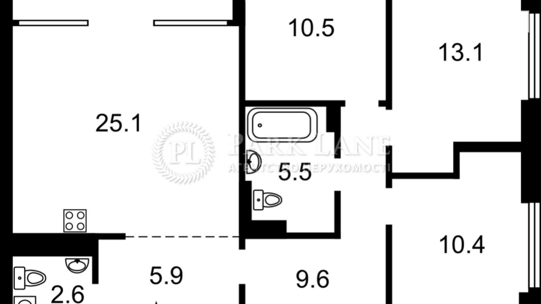 Продается 3-комнатная квартира 90 кв. м в Киеве, наб. Днепровская, 16Д