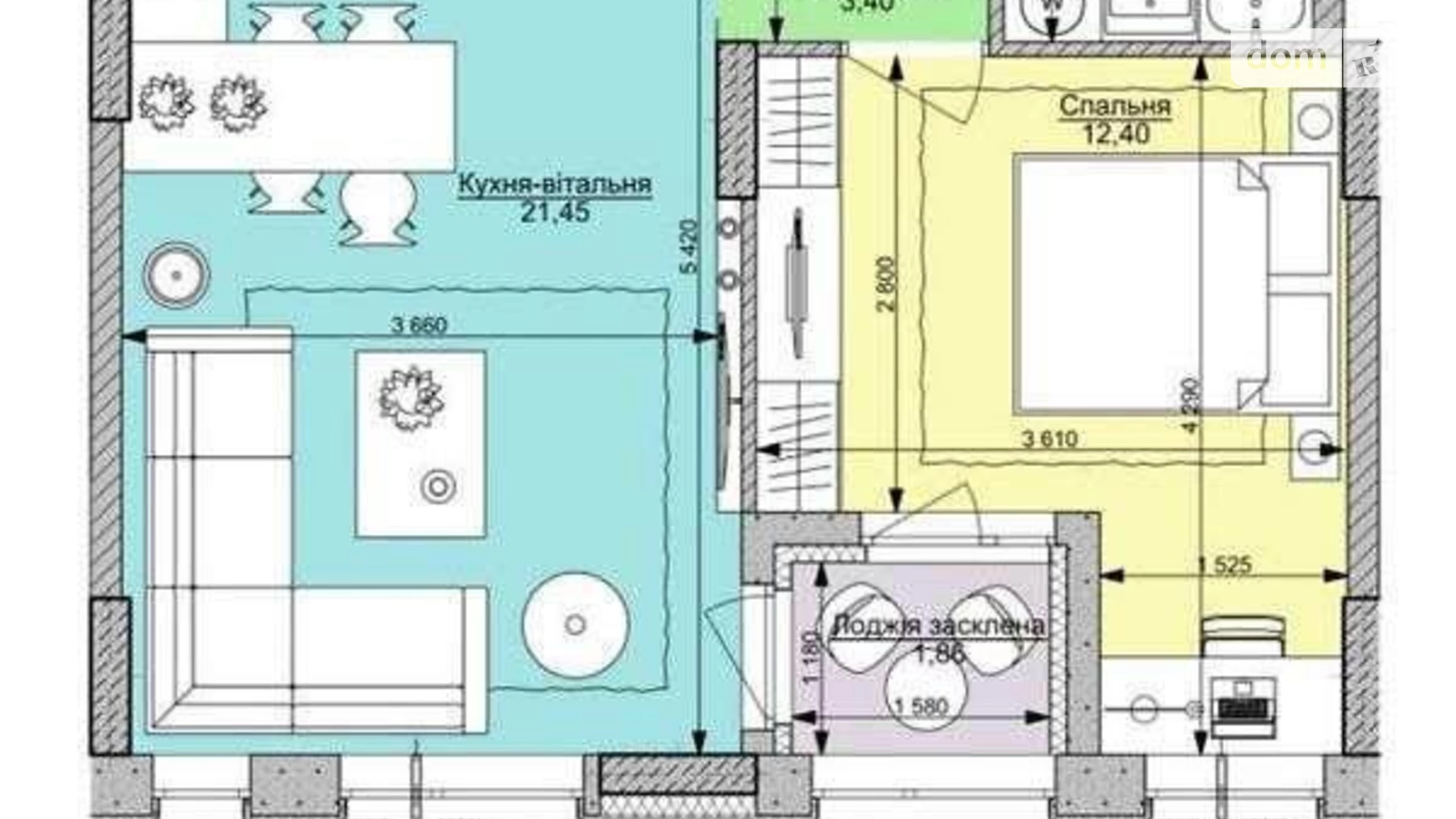 Продается 1-комнатная квартира 45 кв. м в Киеве, ул. Мартовская, 16/3