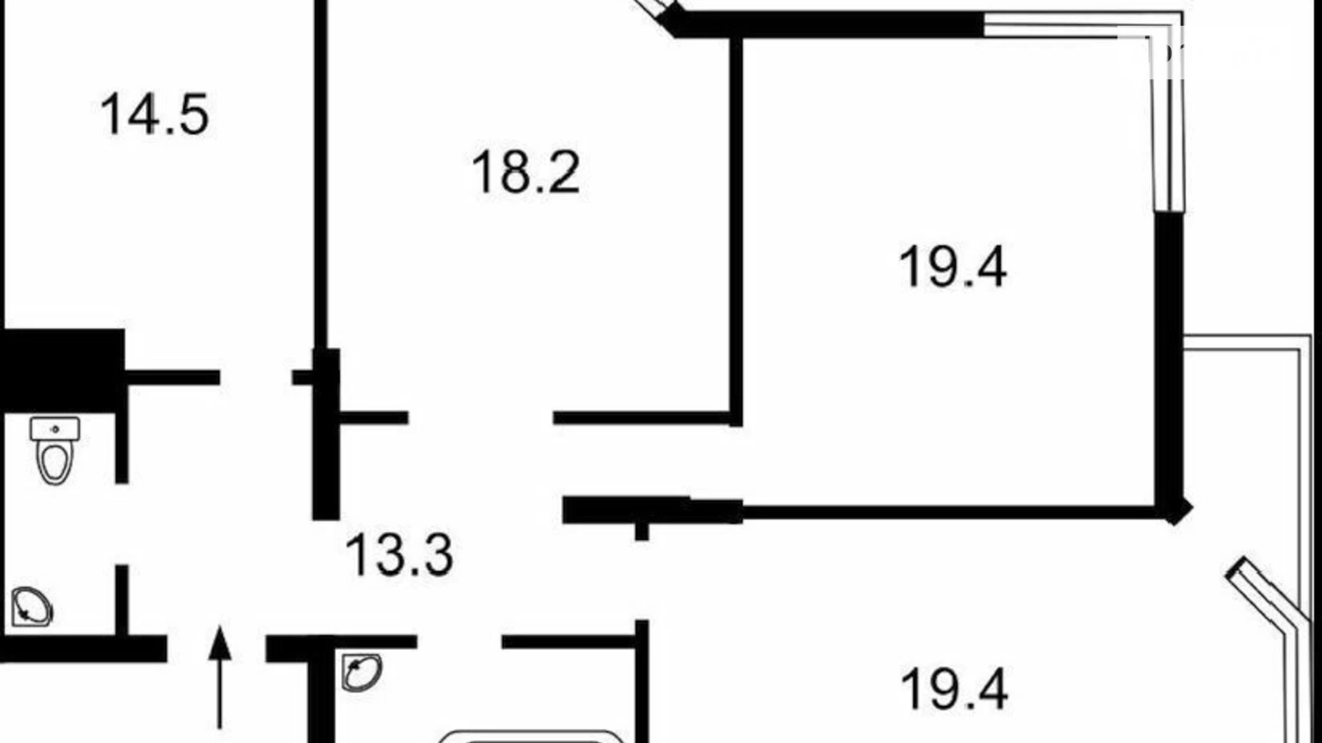 Продается 3-комнатная квартира 93 кв. м в Киеве, ул. Верховинная, 41