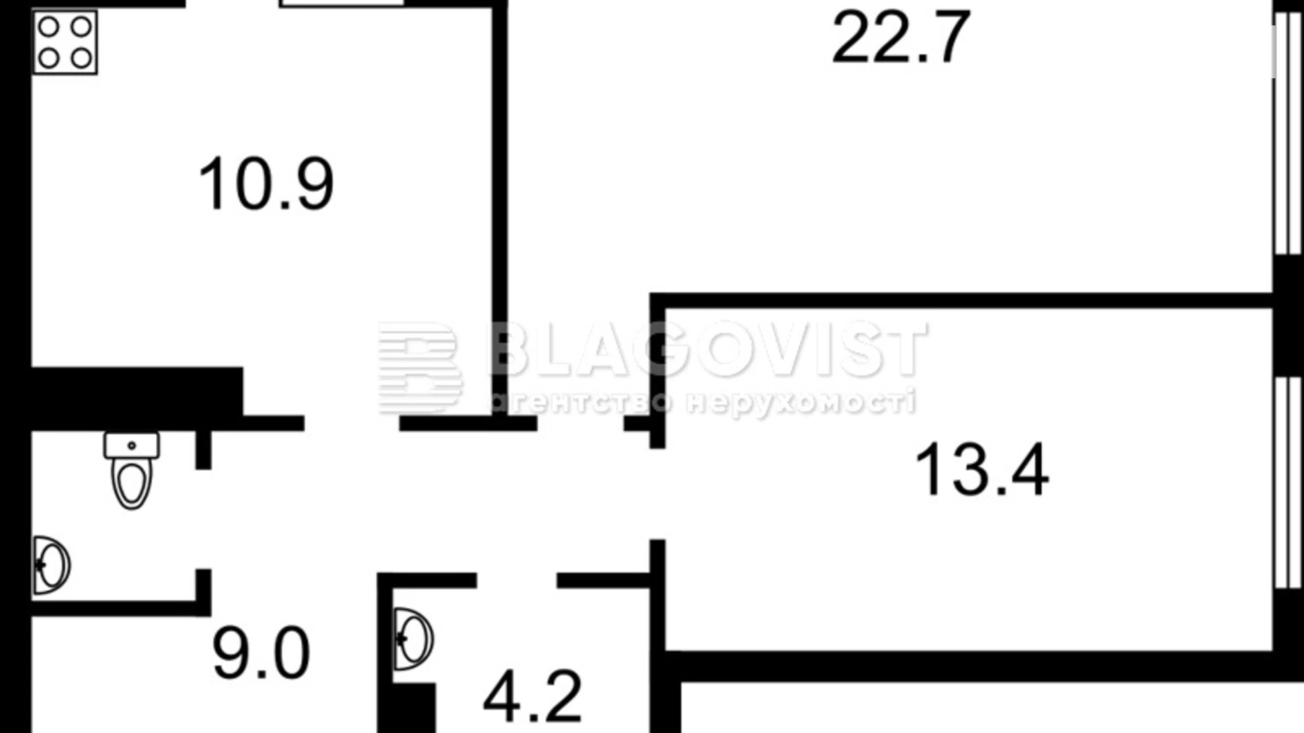 Продається 2-кімнатна квартира 68 кв. м у Києві, вул. Миколи Гулака, 4 - фото 3