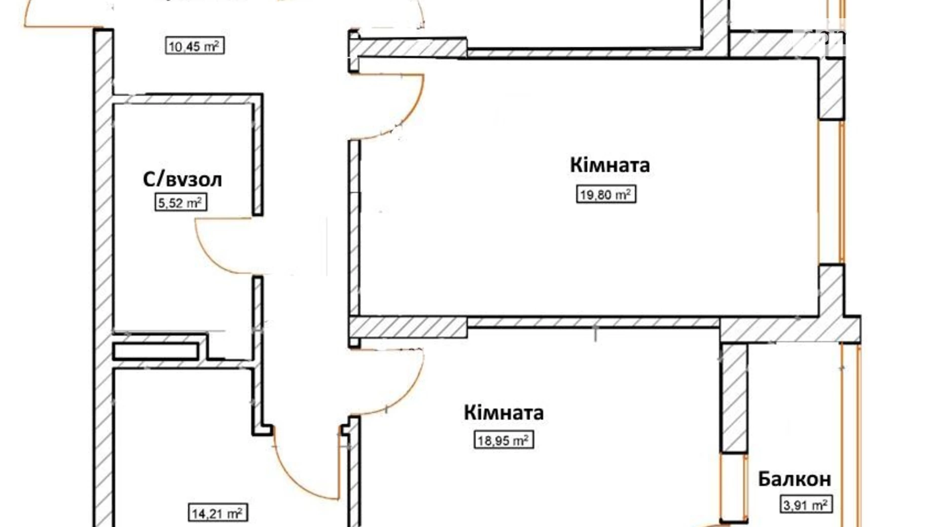 Продається 3-кімнатна квартира 94 кв. м у Києві, вул. Богданівська