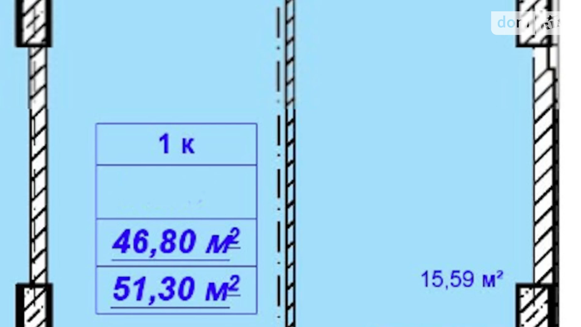 Продается 1-комнатная квартира 51.3 кв. м в Одессе, ул. Посмитного, 20А