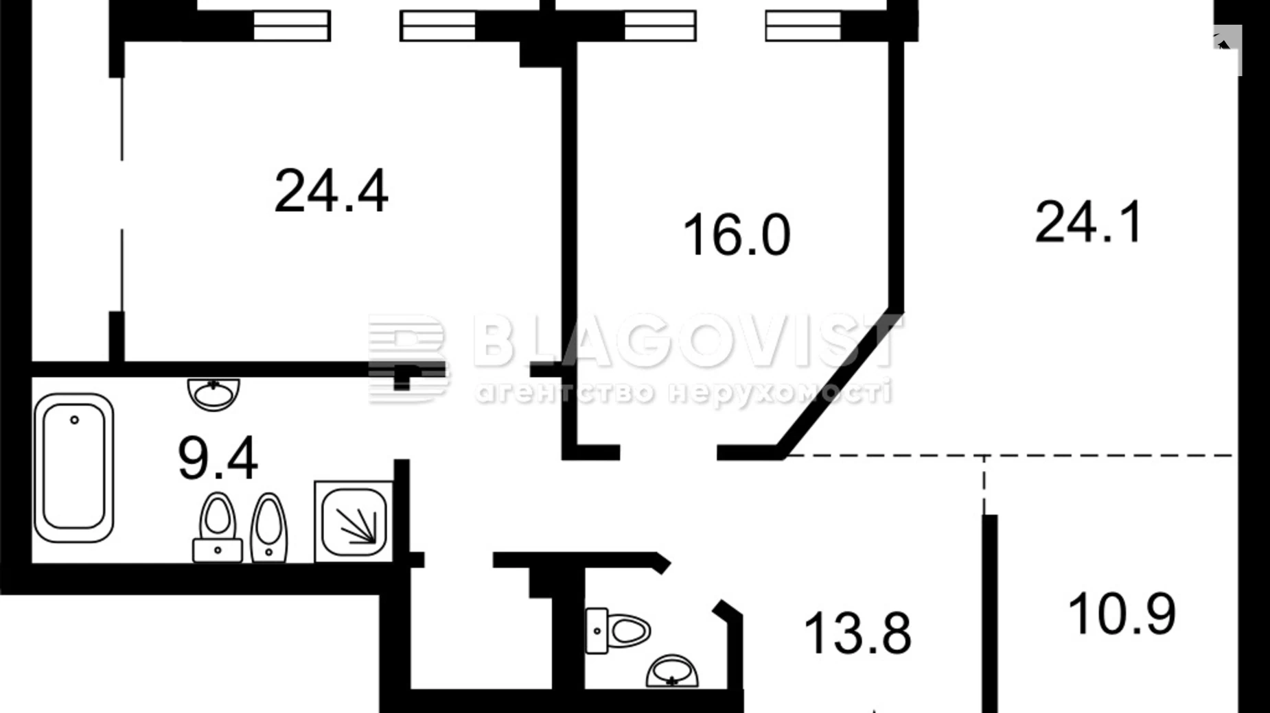 Продается 3-комнатная квартира 106 кв. м в Киеве, ул. Жилянская, 59