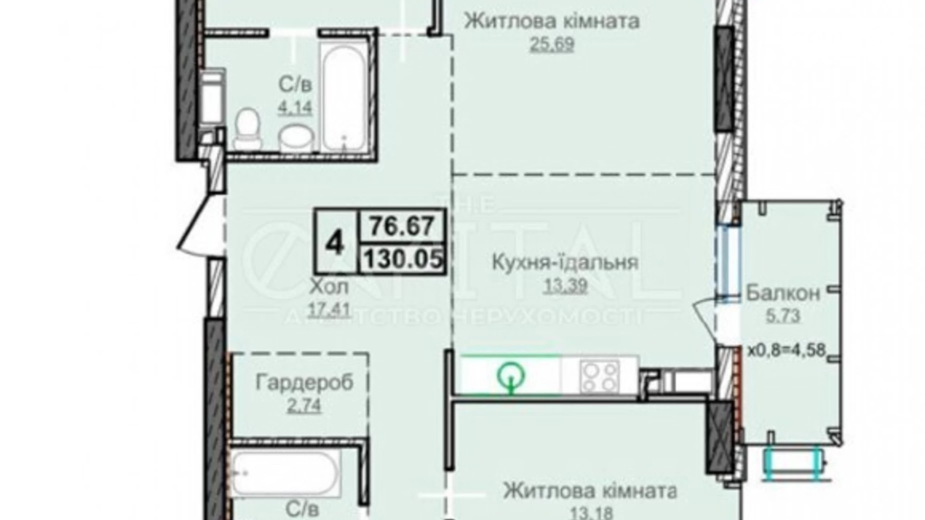 Продается 3-комнатная квартира 130 кв. м в Киеве, ул. Андрея Верхогляда(Драгомирова) - фото 4