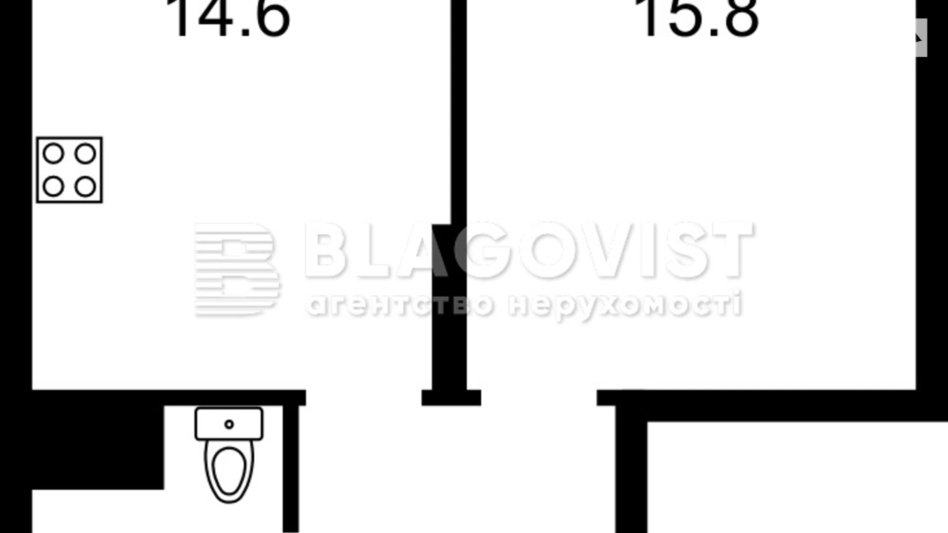 Продается 1-комнатная квартира 39 кв. м в Киеве, Столичное шоссе, 1