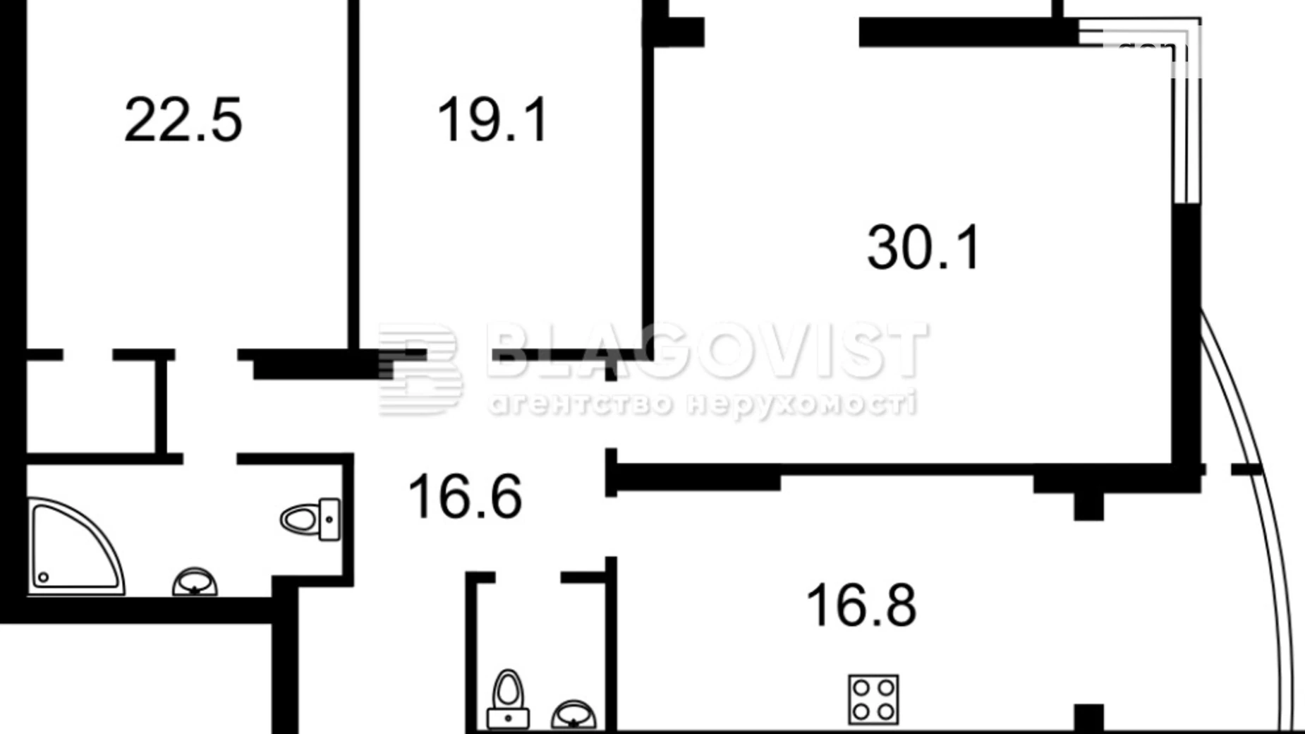 Продается 3-комнатная квартира 129 кв. м в Киеве, просп. Лобановского, 4Г - фото 3