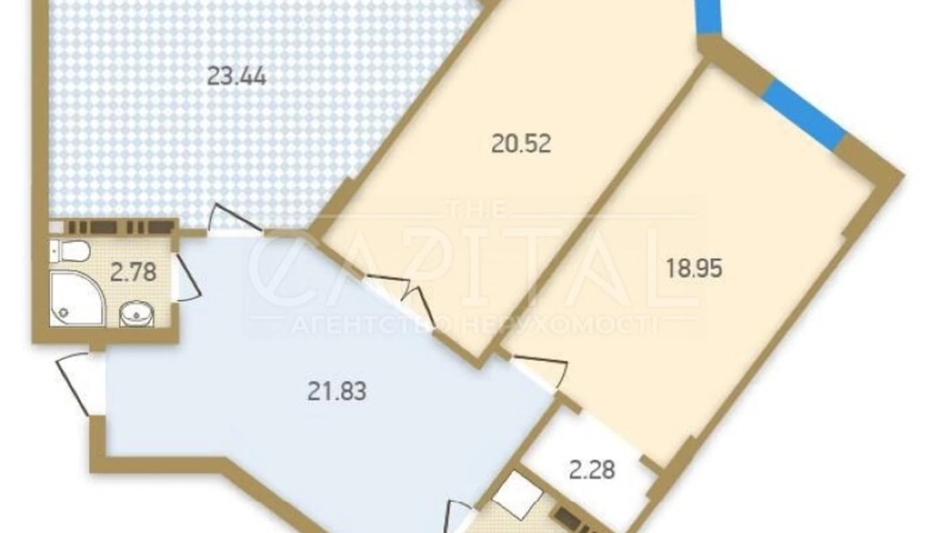 Продается 2-комнатная квартира 99 кв. м в Киеве, ул. Дегтярная, 7-32 - фото 2