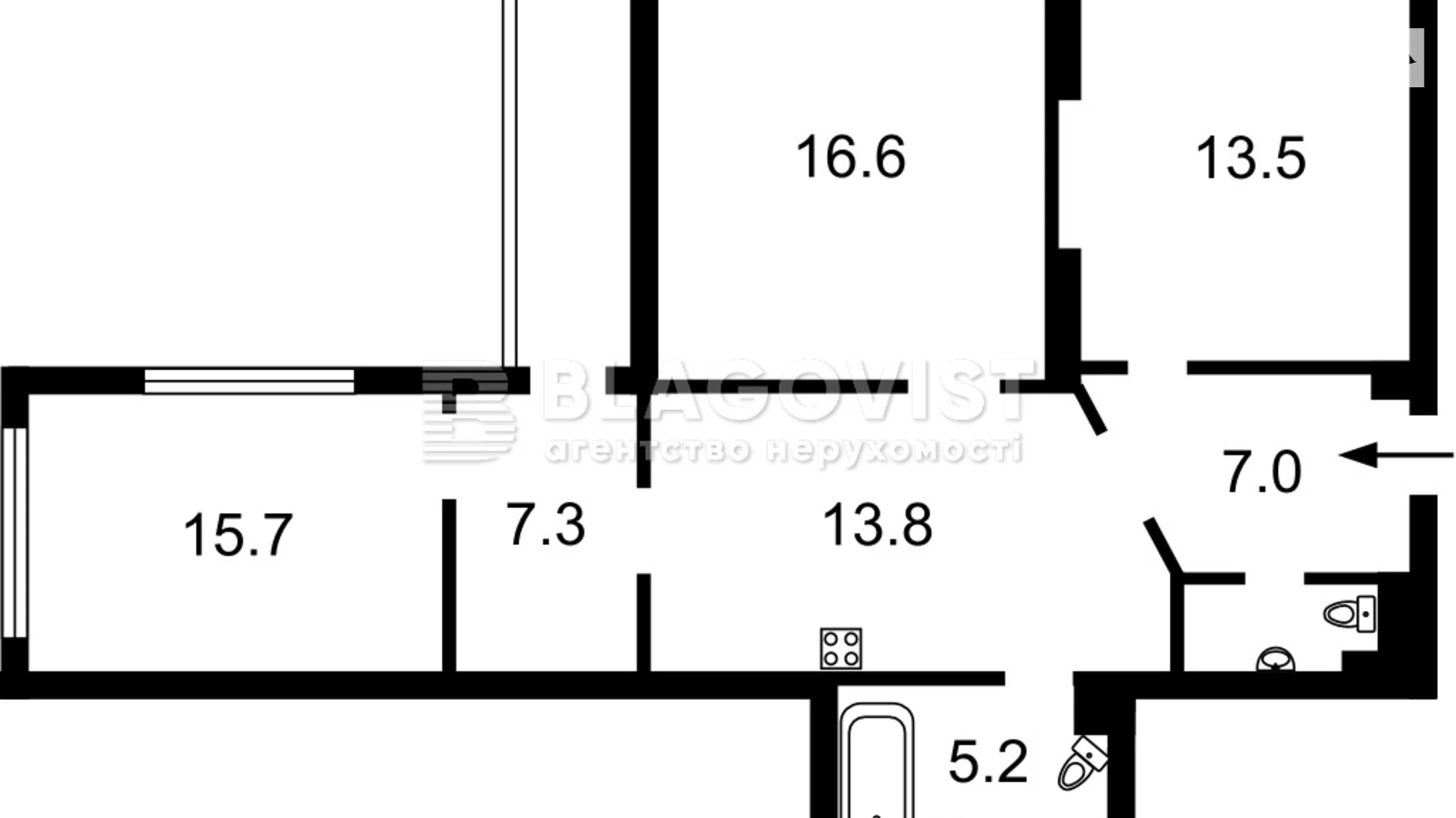 Продается 3-комнатная квартира 85.4 кв. м в Киеве, просп. Воскресенский(Перова), 10А - фото 3