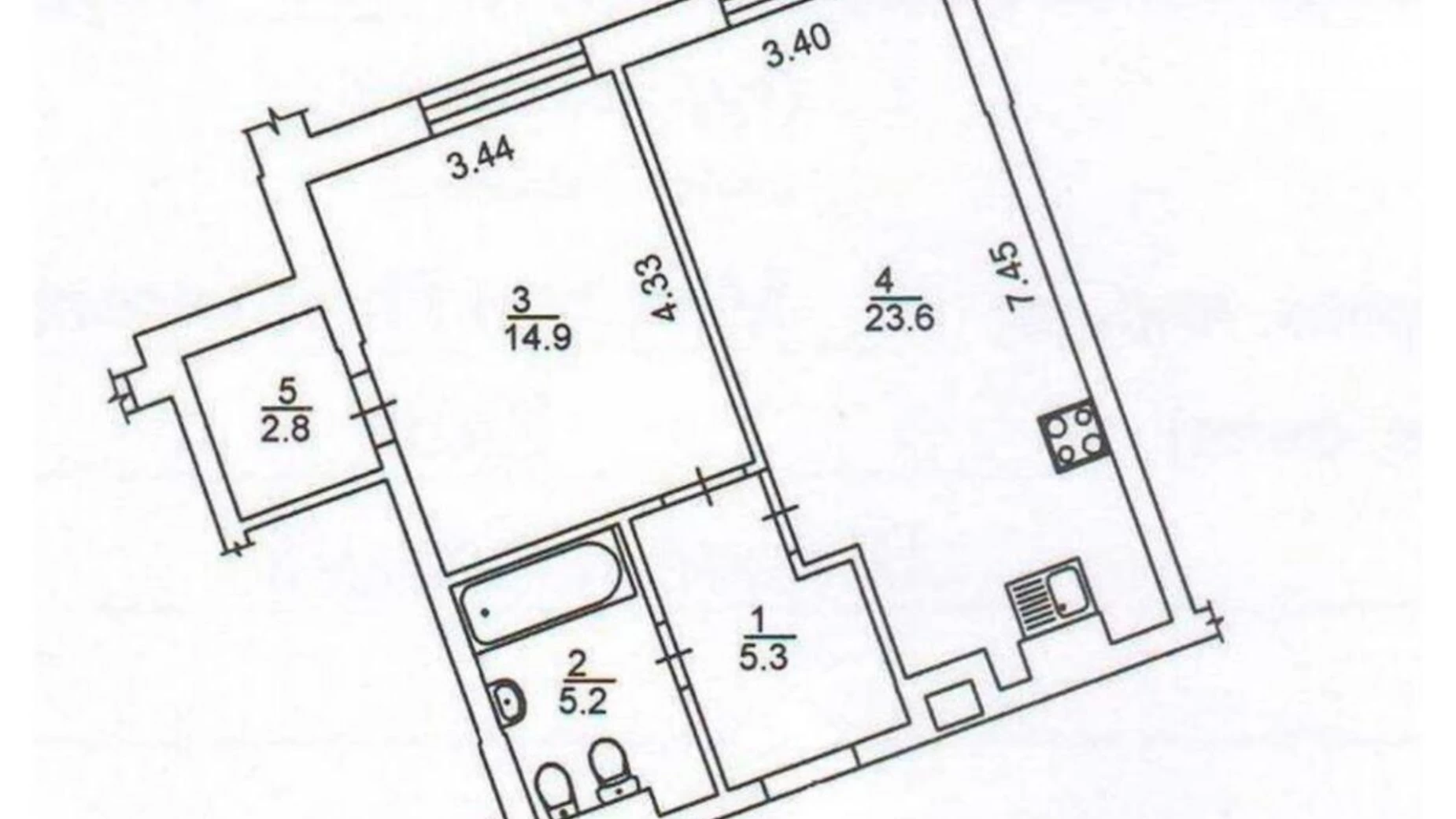 Продается 1-комнатная квартира 52 кв. м в Киеве, ул. Николая Пимоненко, 21