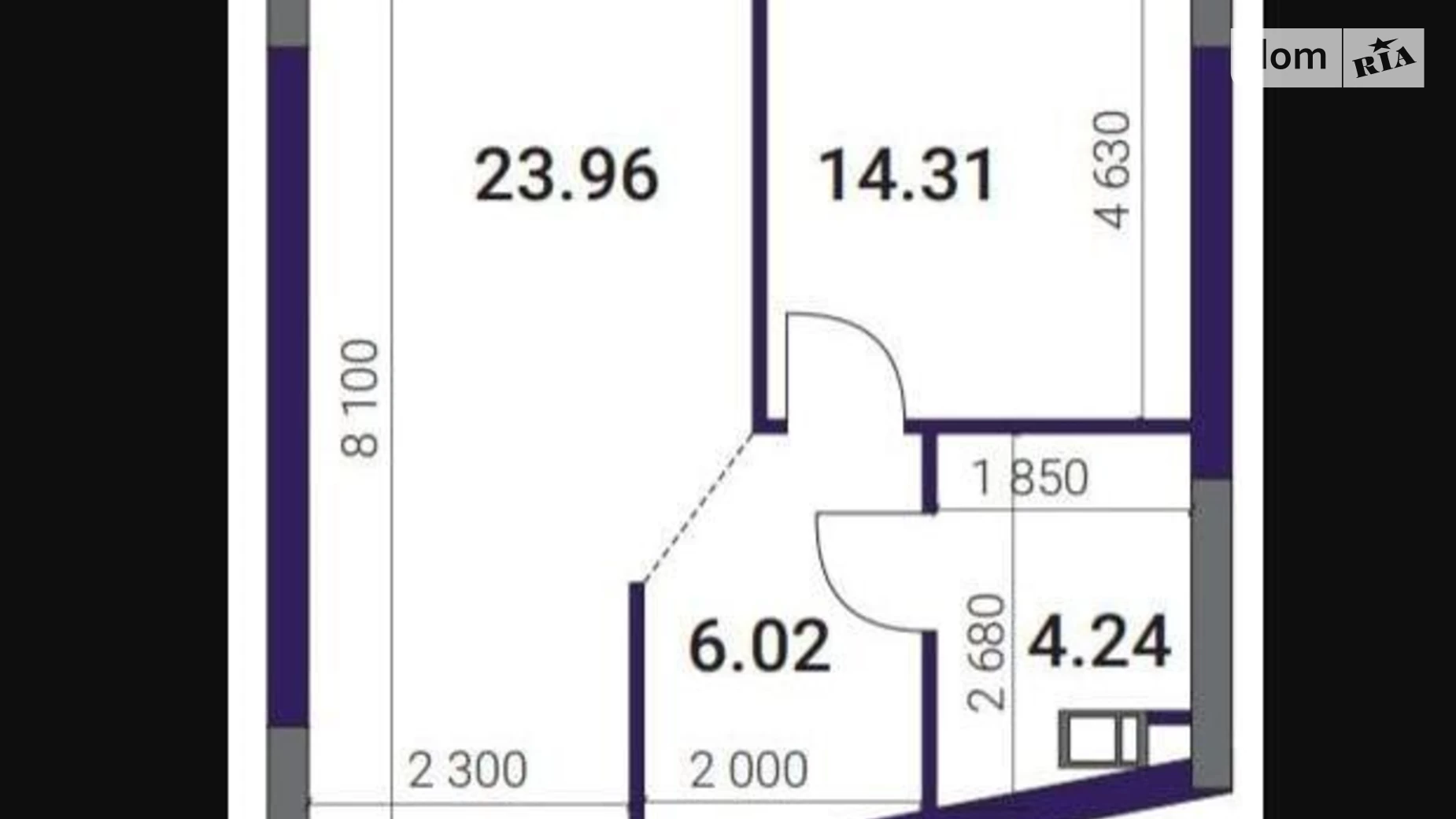 Продается 1-комнатная квартира 48 кв. м в Киеве, наб. Днепровская, 1